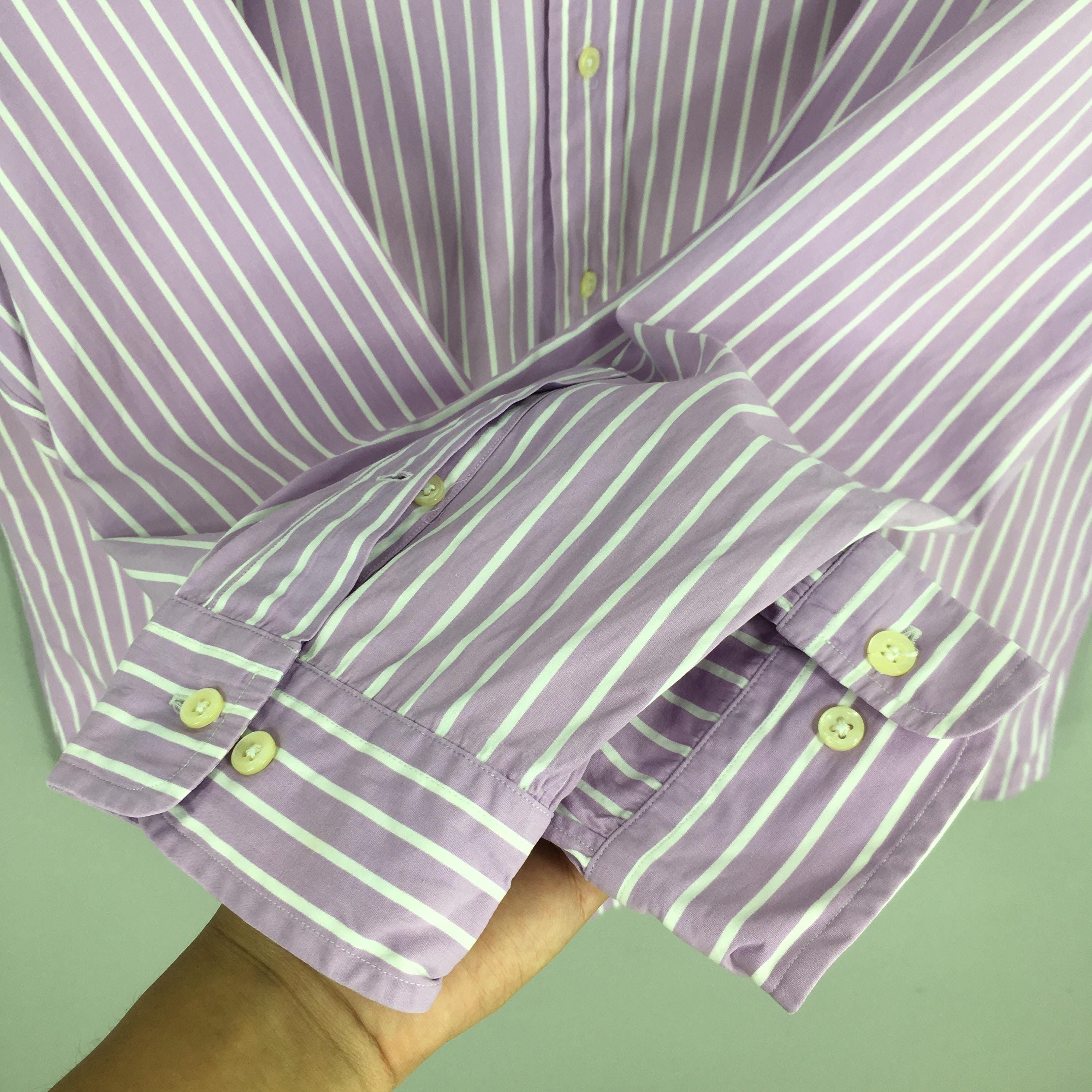 Polo Ralph Lauren × RRL Ralph Lauren × Ralph Lauren Vintage Polo Ralph Lauren Pink Striped Shirt 2XLarge Size US XXL / EU 58 / 5 - 4 Thumbnail