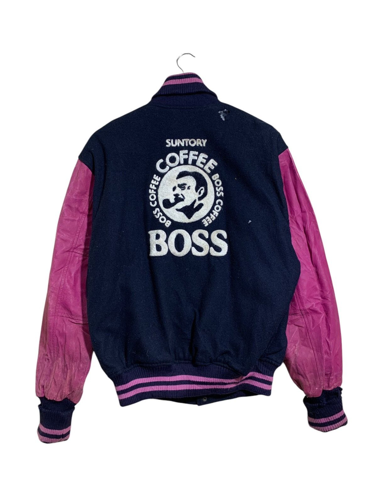 Vintage 🔥VERY WORN VTG SUNTORY BOSS COFFEE VARSITY JACKETS Size US M / EU 48-50 / 2 - 1 Thumbnail
