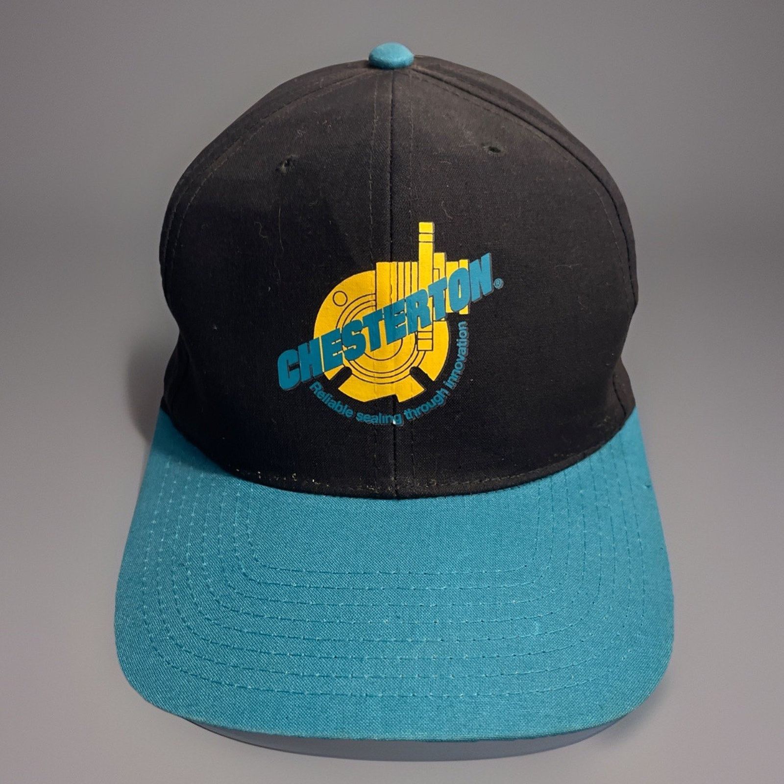 Vintage Vtg Chesterton Hat Vintage Black Teal Snapback Trucker Cap Size ONE SIZE - 1 Thumbnail