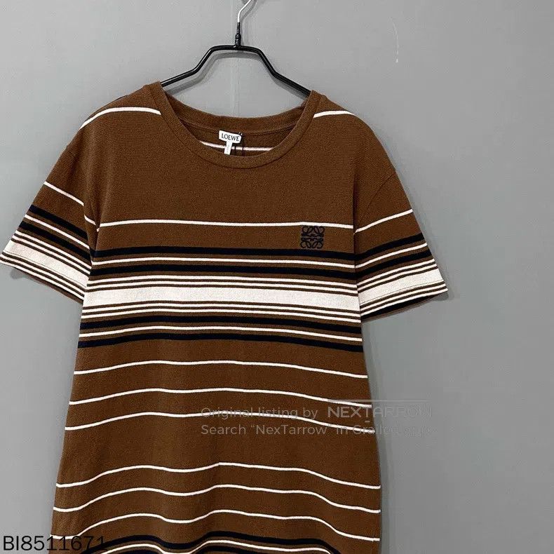 Loewe Loewe Embroidered Logo Striped Knitted Short Sleeve Size US M / EU 48-50 / 2 - 4 Thumbnail