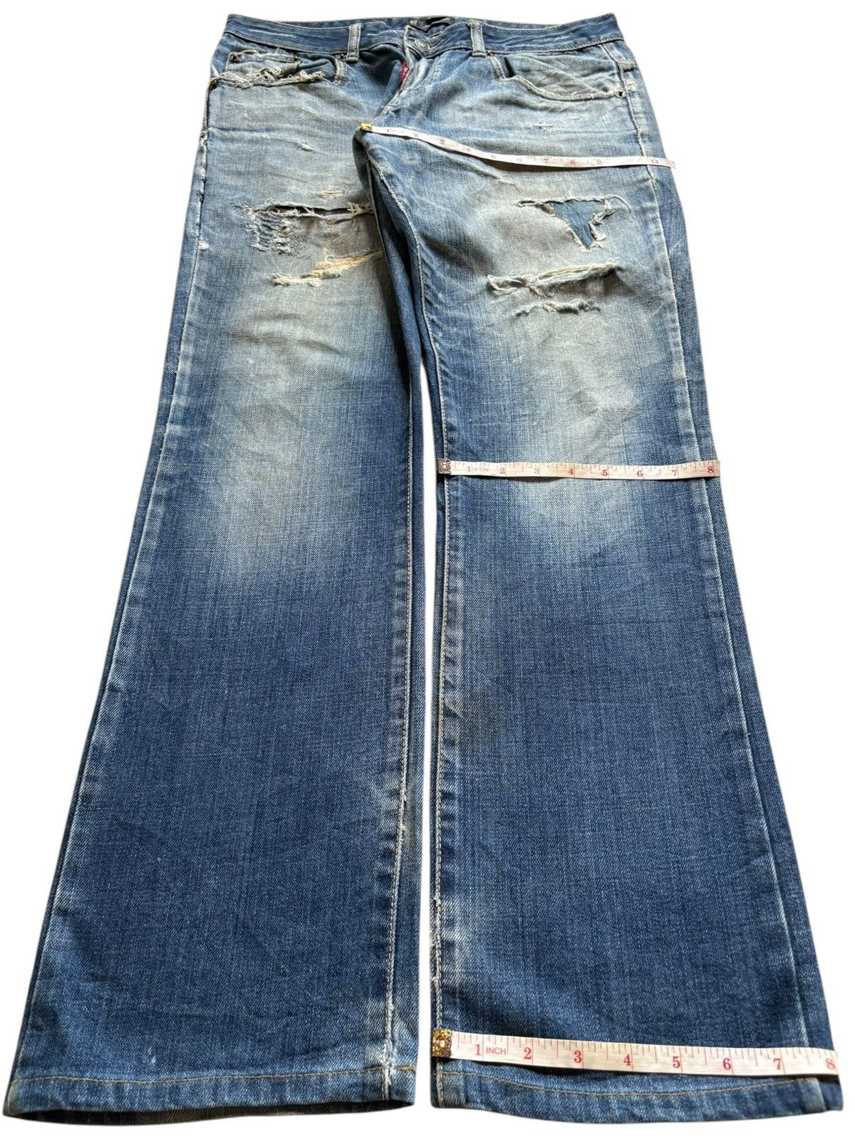 Dsquared2 Vintage Dsquared Mud Wash Distressed Loose Jeans Size US 33 - 15 Thumbnail