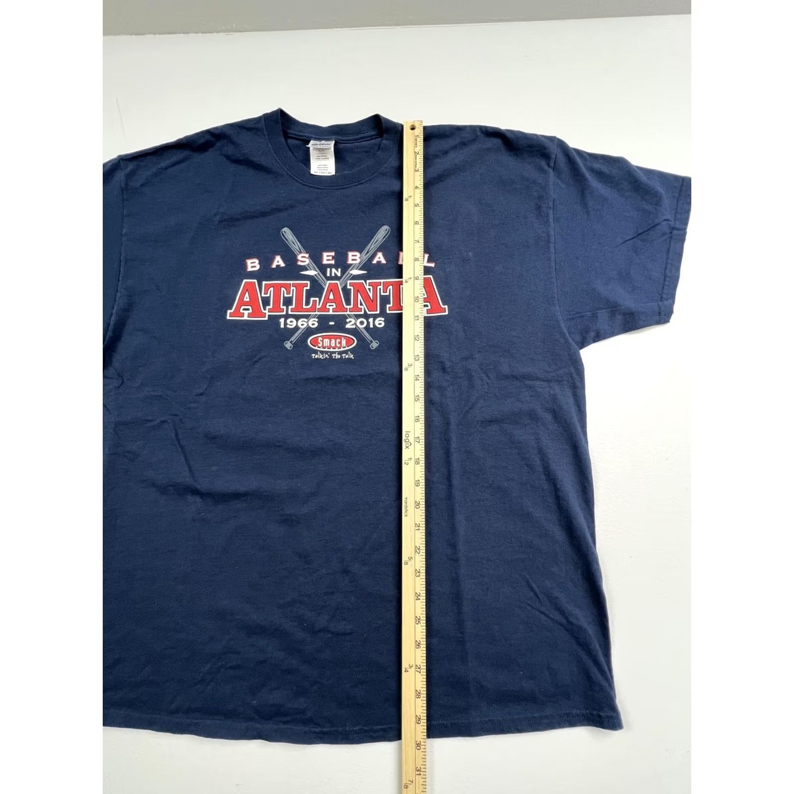 Gildan Gildan Baseball In Atlanta Shirt Mens 2XL Blue 1966-2016 Smack Graphic Tee Size US XXL / EU 58 / 5 - 5 Thumbnail