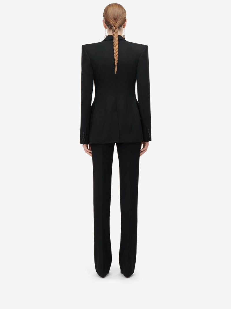 Alexander McQueen o1srvl11e0326 Slashed Single-Breasted Jacket in Black Size L / US 10 / IT 46 - 4 Thumbnail