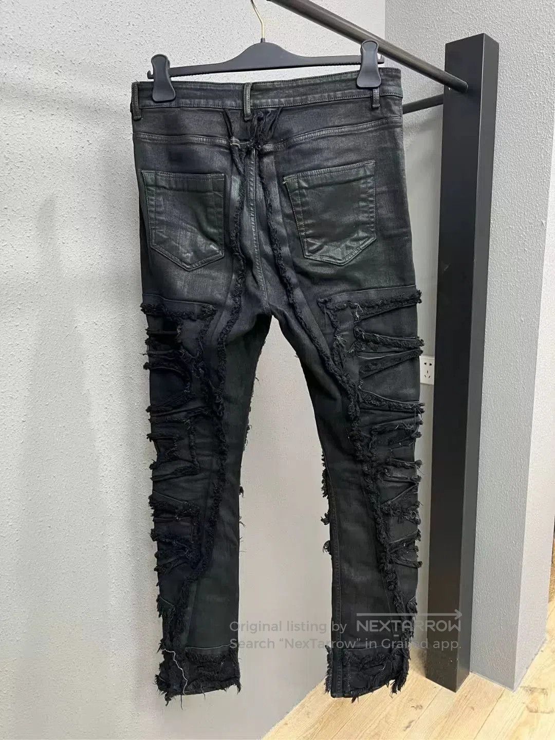 Rick Owens rick owens distressed black denim pants. Size US 31 - 2 Thumbnail