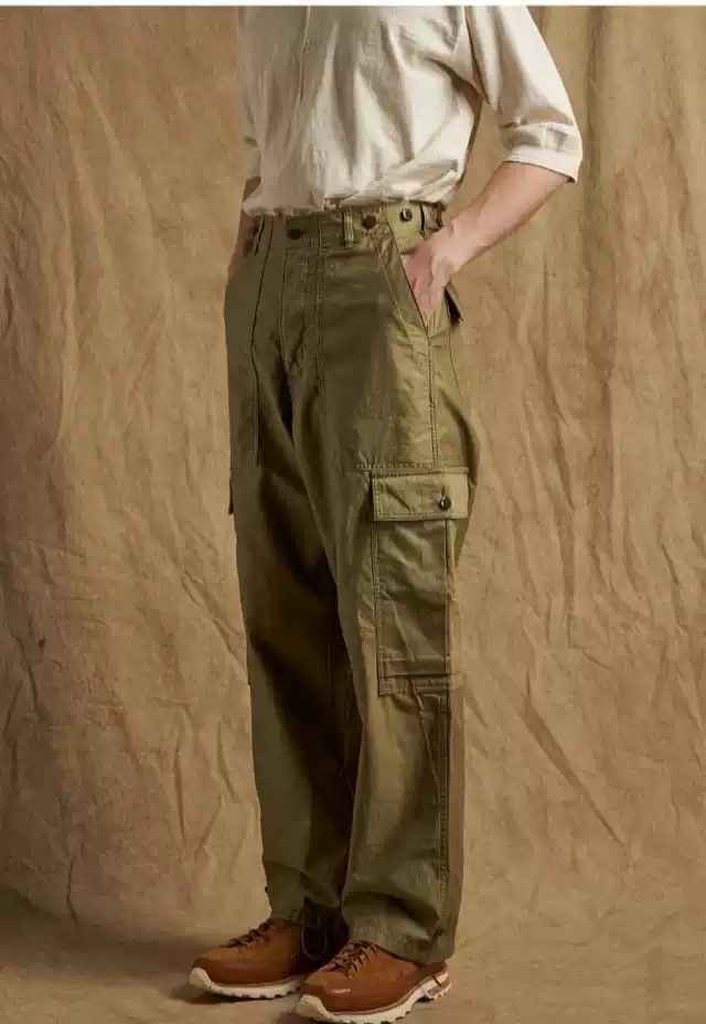 Vintage Splice Fabric Workwear Long Length Army Pantsnigel Cabourn