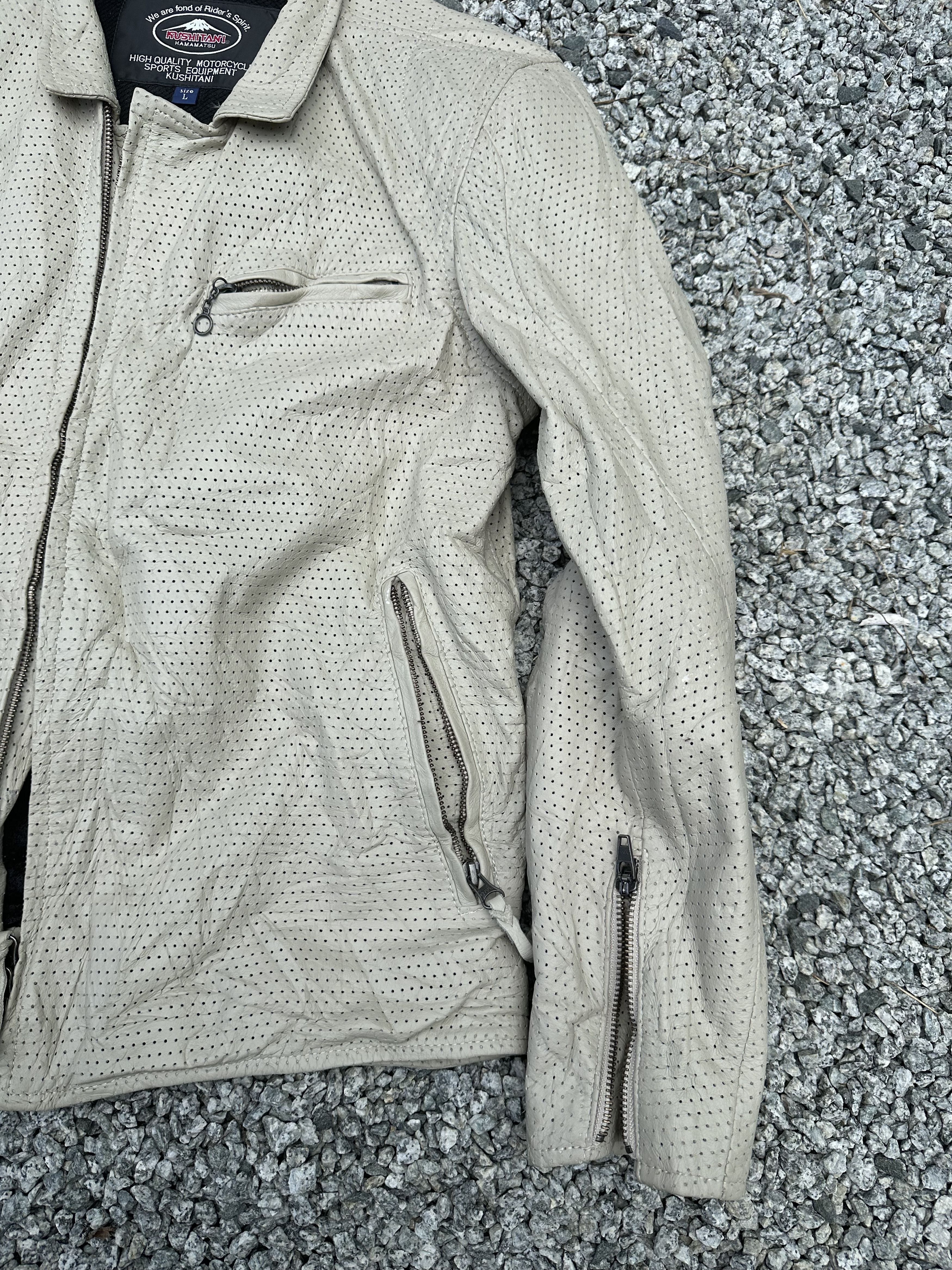 Dainese Vintage Kushitani Hamamatsu Leather Jacket Racing Padded Size US L / EU 52-54 / 3 - 6 Thumbnail