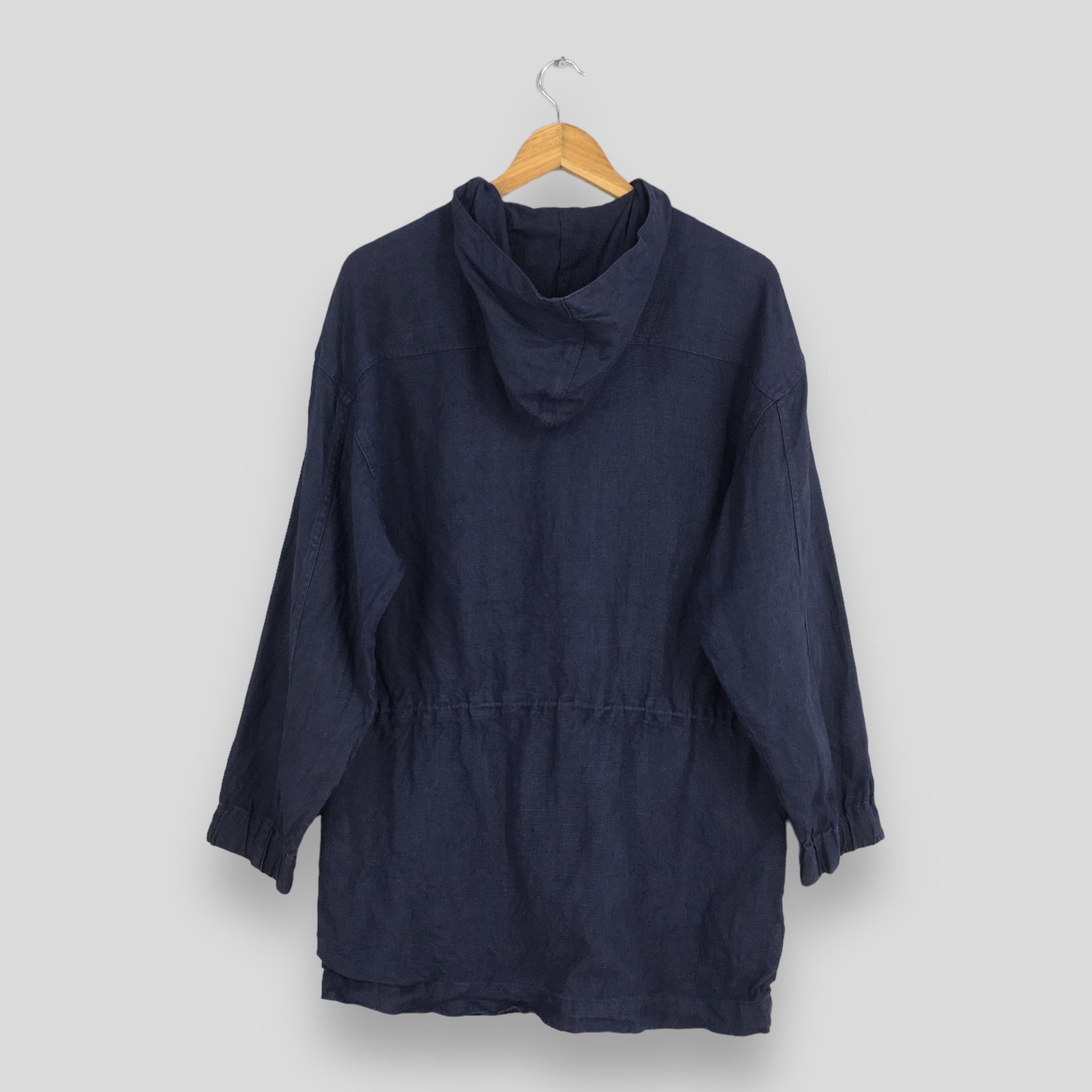 Brooks Brothers Vintage 90's Brooks Brothers Blue Parka Linen Jacket XSmall Size US XS / EU 42 / 0 - 6 Thumbnail
