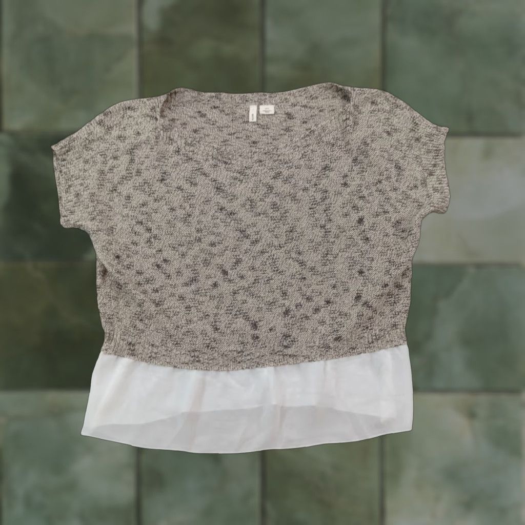 Anthropologie Anthropologie Sweater Womens Brown Knit Short Sleeve Pullover XS Size XS / US 0-2 / IT 36-38 - 1 Thumbnail