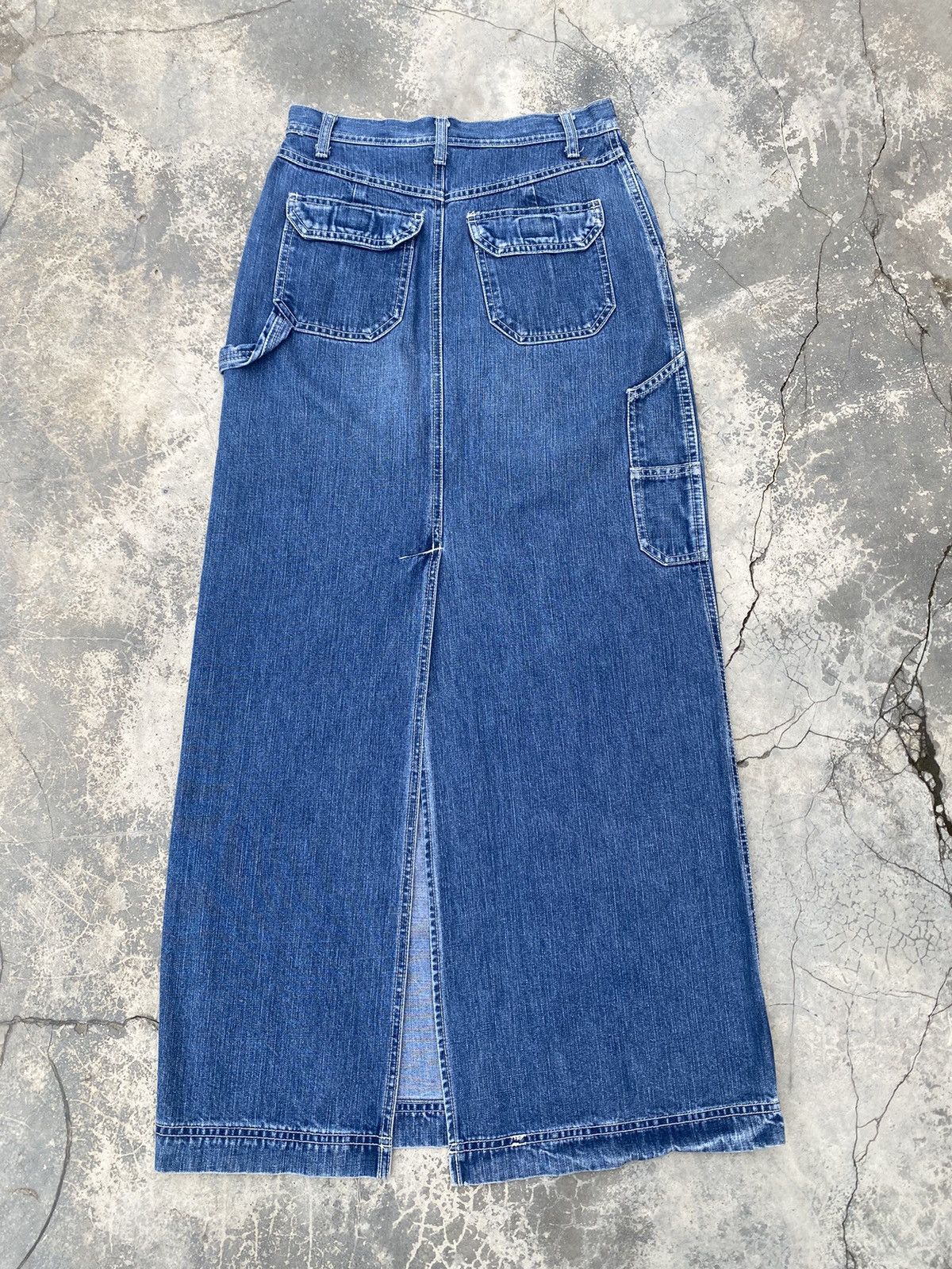 United Colors Of Benetton UCOB Carpenter Denim Skirt Size 26" / US 2 / IT 38 - 1 Thumbnail
