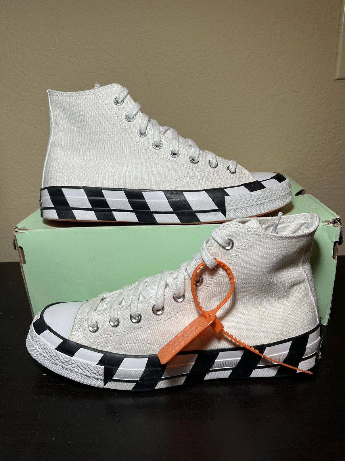 Converse Off White Virgil Abloh Size 8.5 Converse Chuck 70 x Off White FAST SHIPPING Grailed