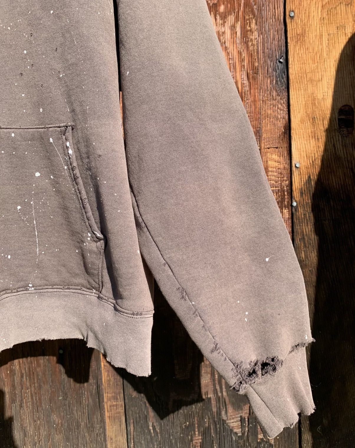 Vintage Vintage Thrashed Sun Faded Blank Hoodie 90s Paint Boxy M Size US M / EU 48-50 / 2 - 5 Thumbnail