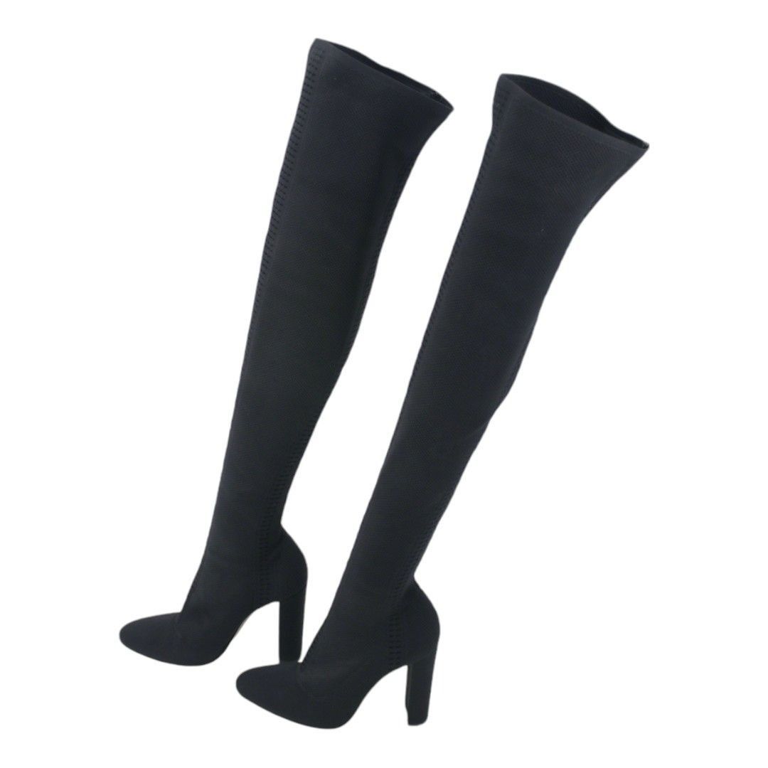 Gianvito Rossi Gianvito Rossi Stretch Knit Over the Knee Block Heel Boots Size US 9 / IT 39 - 3 Thumbnail