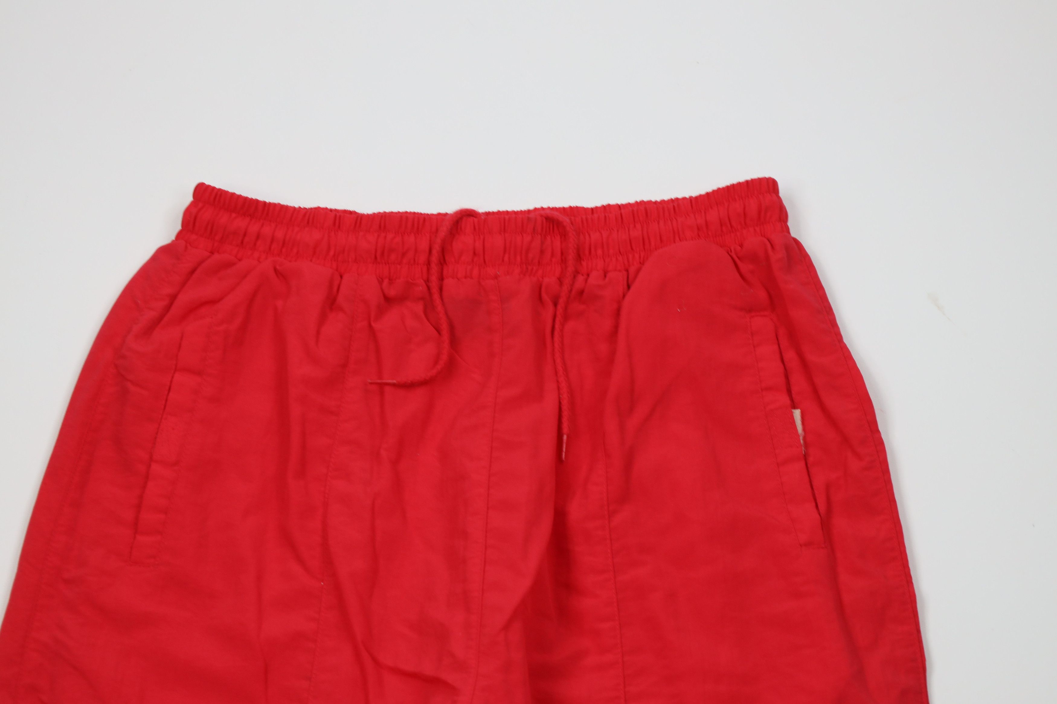 Vintage Vintage 90s Streetwear Blank Windbreaker Joggers Pants Red Size US 34 / EU 50 - 2 Thumbnail