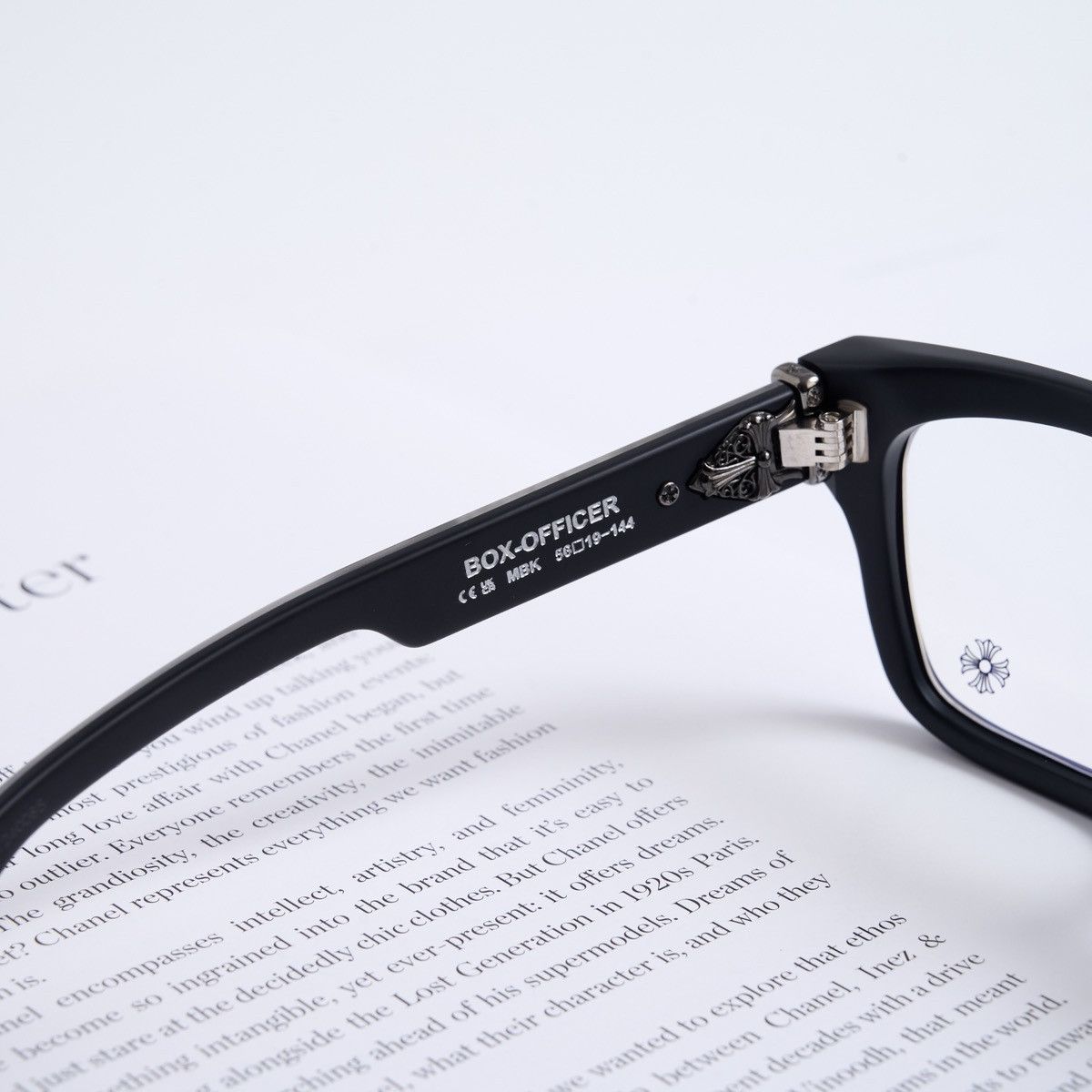 Chrome Hearts CHROME HEARTS BOX-OFFICER BLACK GLASSES Size ONE SIZE - 3 Thumbnail
