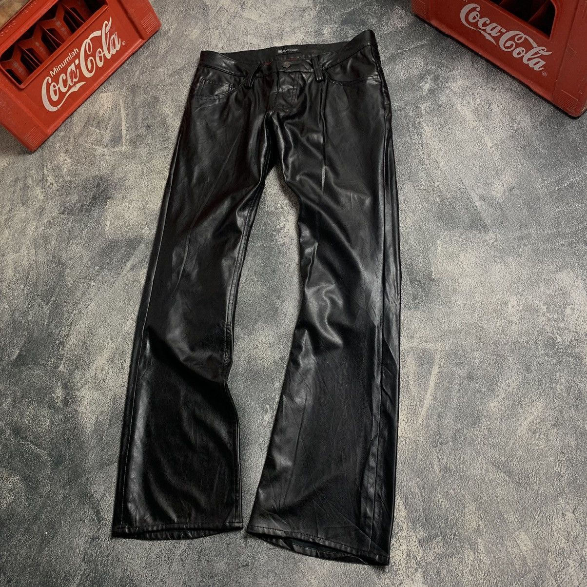 Japanese Brand Root Three Leather But Cut pants Size US 32 / EU 48 - 3 Thumbnail