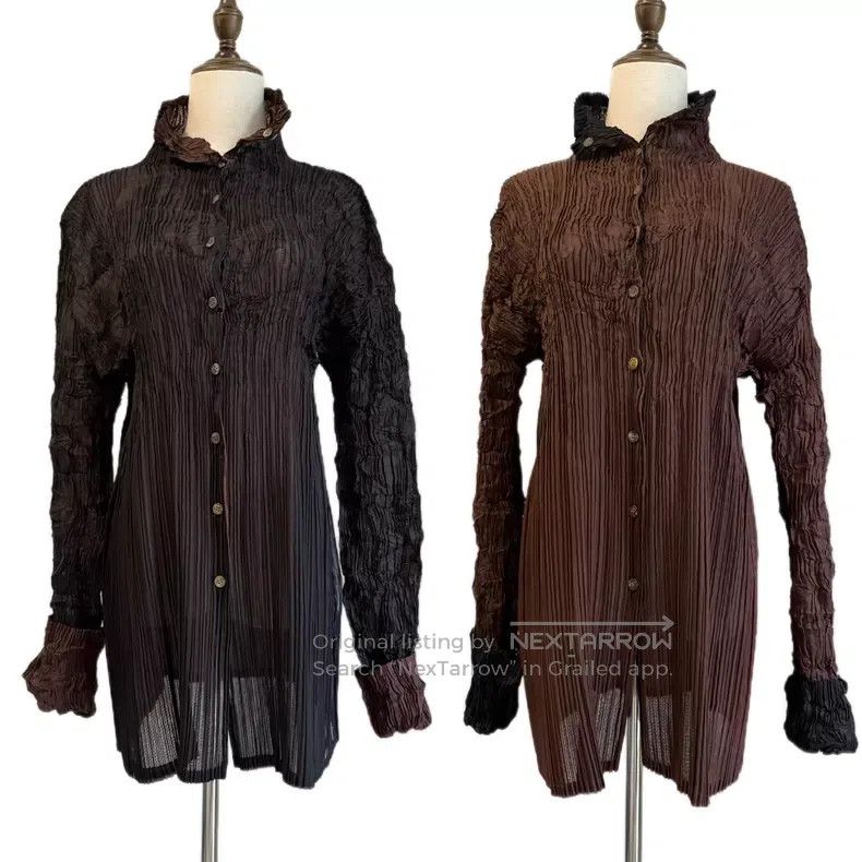 Issey Miyake Issey Miyake Brown Coat Size M / US 6-8 / IT 42-44 - 6 Thumbnail