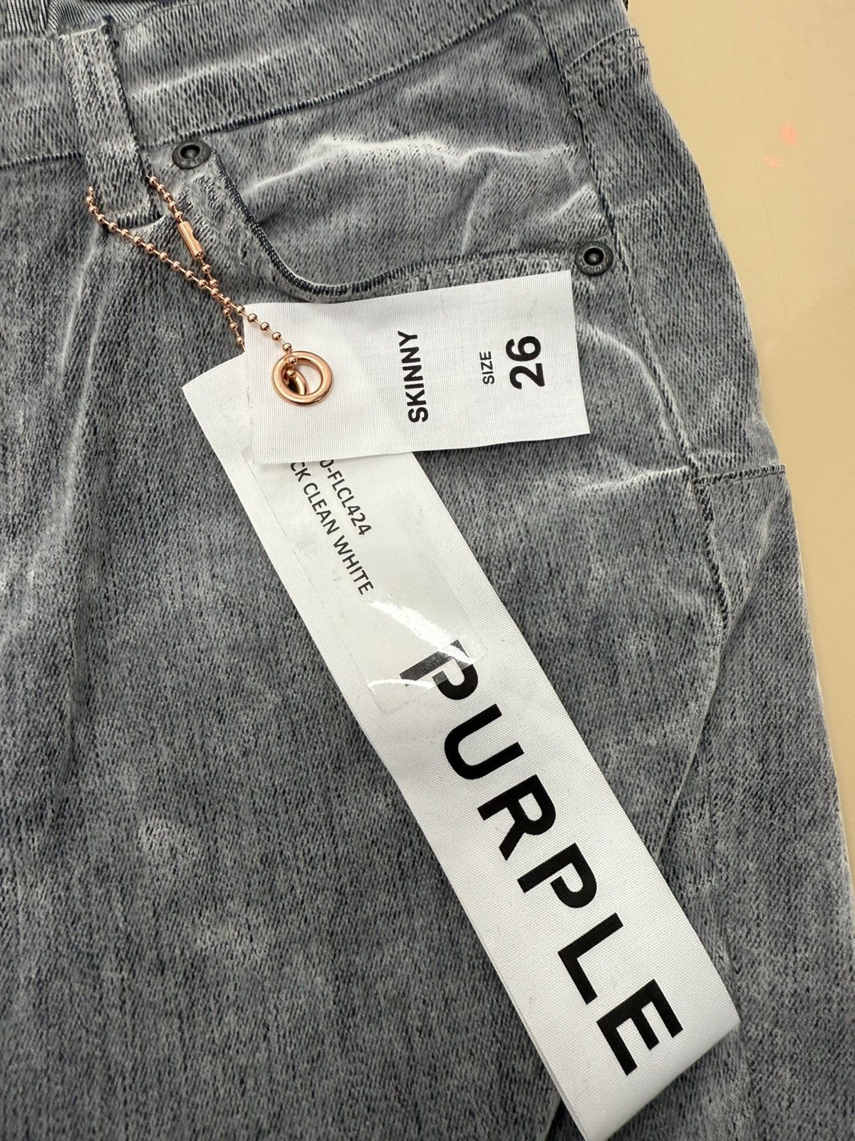 Other Purple Brand Skinny Flock Jeans Size 26" / US 2 / IT 38 - 3 Thumbnail