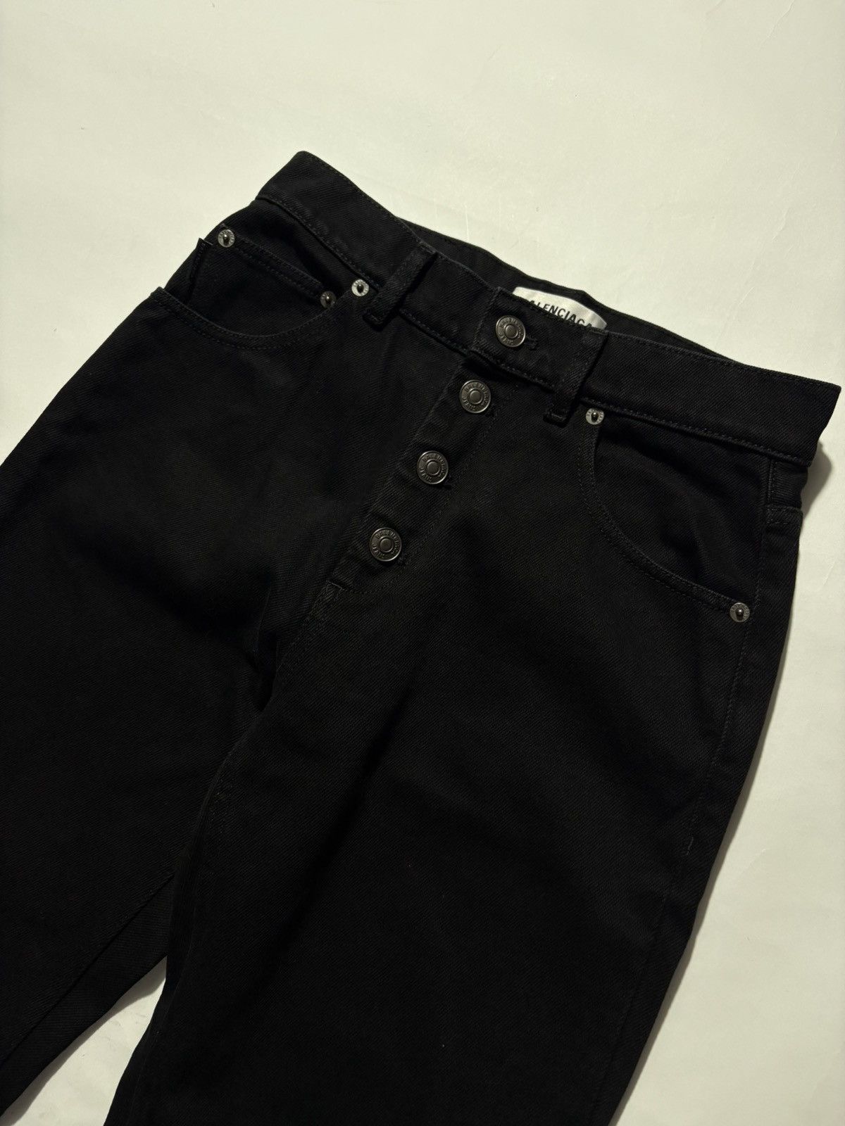 Balenciaga BALENCIAGA HIGH WAISTED STRAIGHT LEG JEANS Size 26" / US 2 / IT 38 - 3 Thumbnail