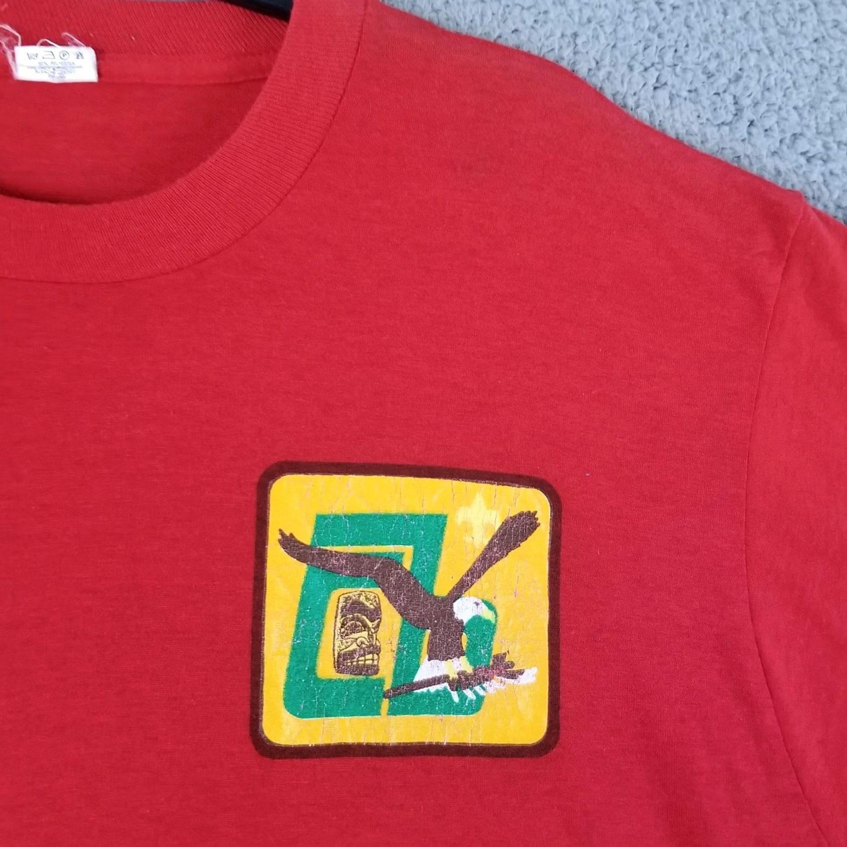 Vintage VINTAGE Boy Scout T Shirt Medium Actual 20X30 USA 1980s 80s Eagle Tiki Face Screen Stars Logo Cotton Blend Short Sleeve Crew Neck T-Shirt Mens Size US M / EU 48-50 / 2 - 2 Thumbnail