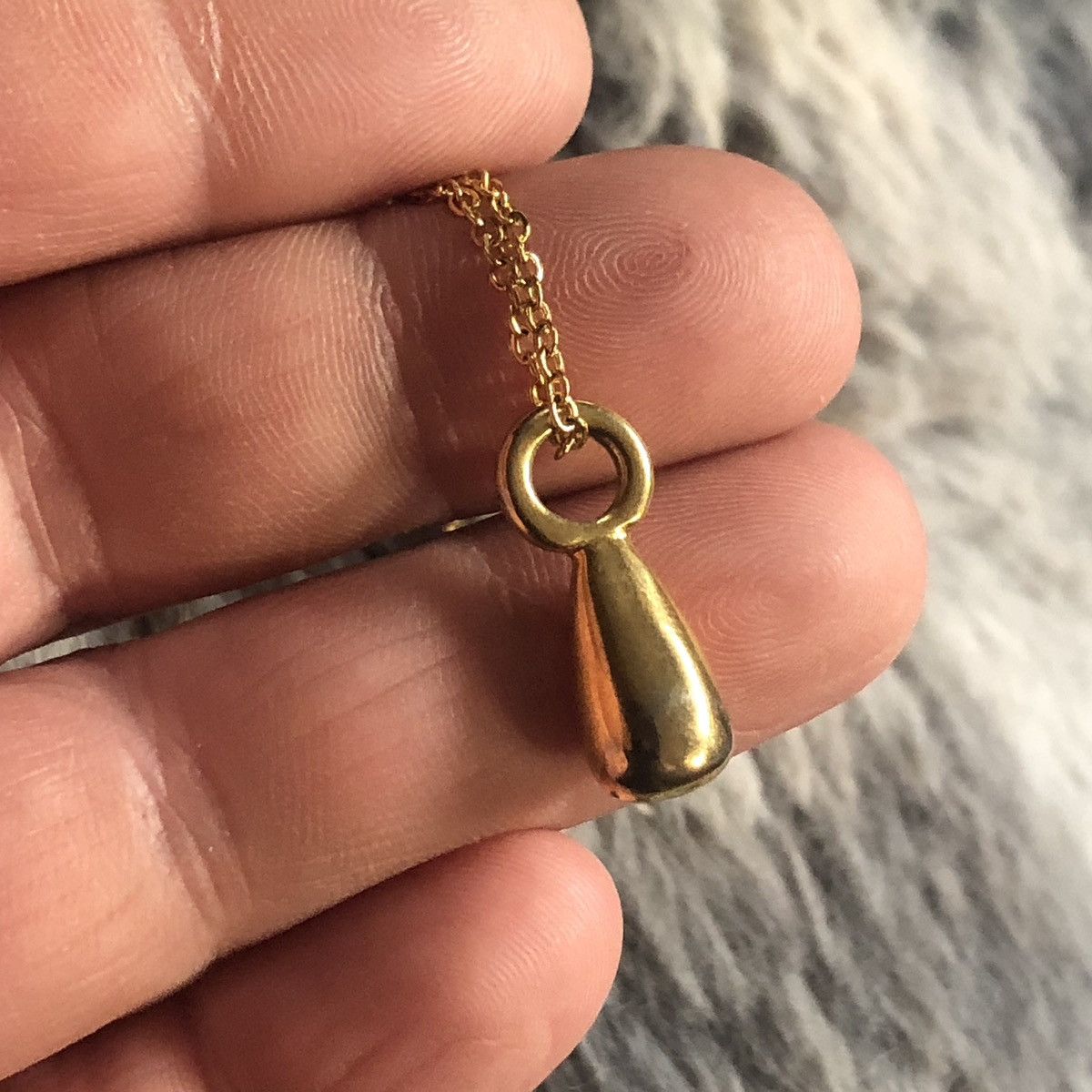 Handmade Handcrafted vintage heavy gold plated raindrop necklace Size ONE SIZE - 5 Thumbnail