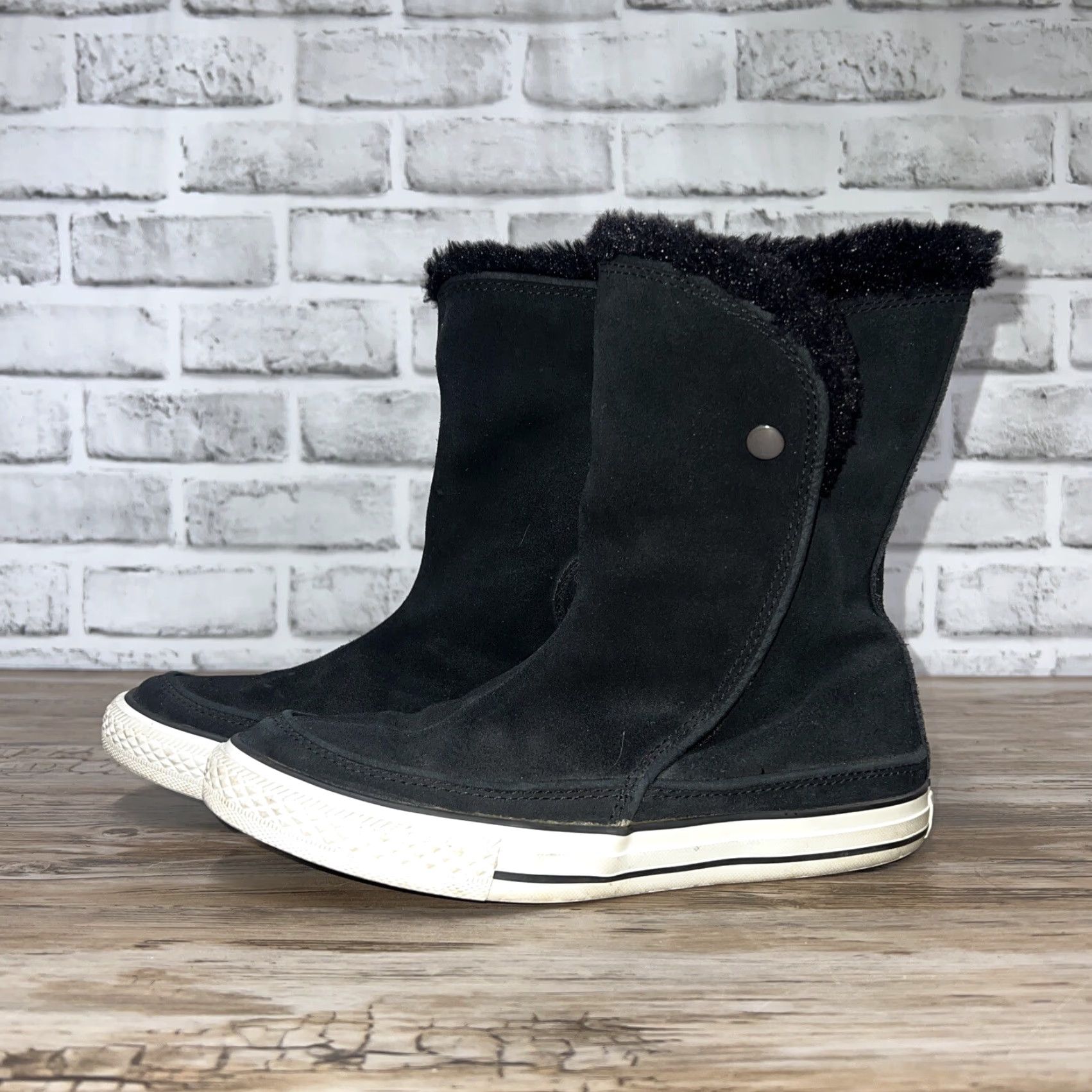 Converse Converse All Star Boots Lined Fleece Black Womens Size 7 38 Star Theme Vintage (if applicable) Size M / US 6-8 / IT 42-44 - 2 Thumbnail
