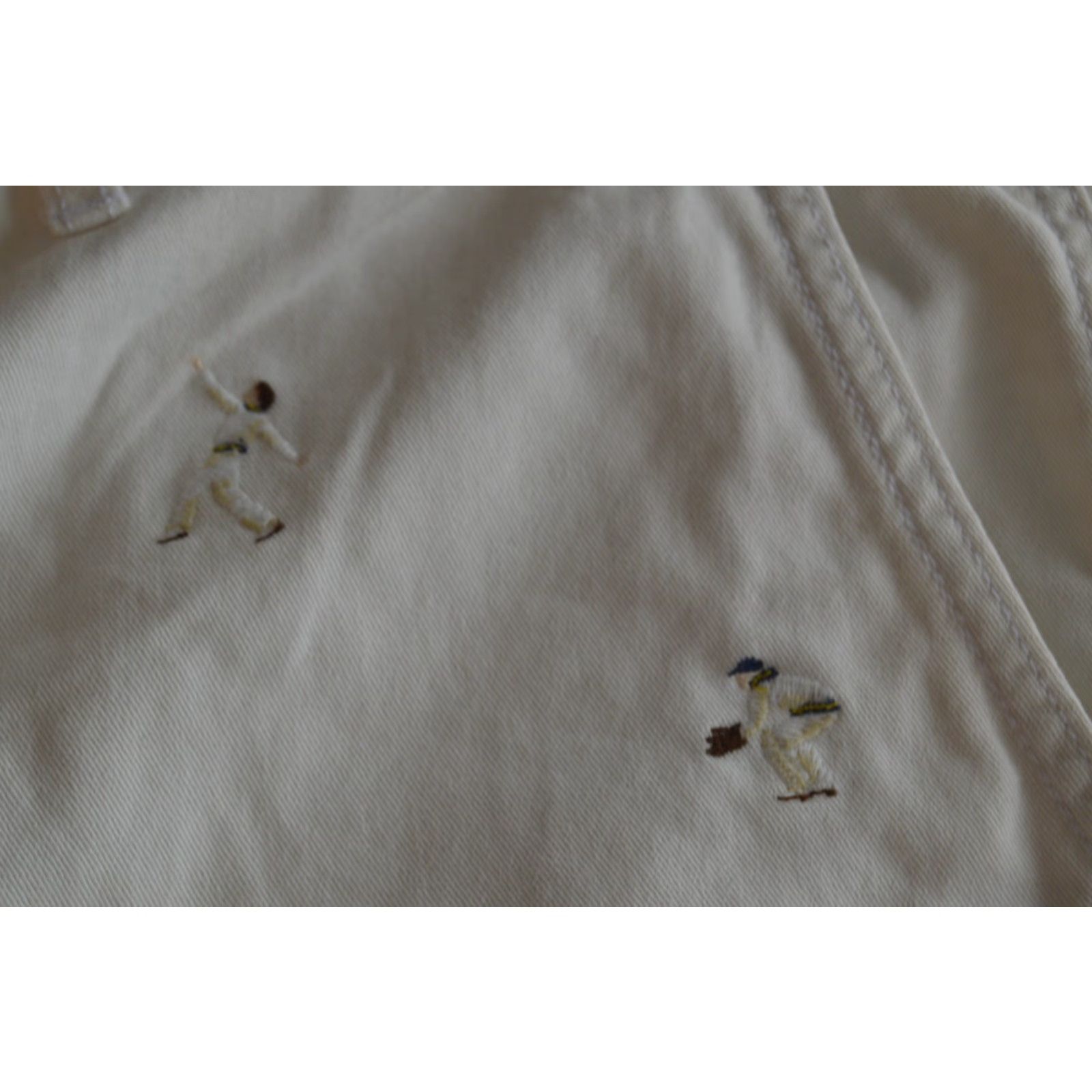 Polo Ralph Lauren VINTAGE Polo Ralph Lauren Mens Chino Shorts Embroidered Sports Players 40 White Cotton Spandex Canvas Flat Front Classic Fit Casual Travel Size US L / EU 52-54 / 3 - 5 Thumbnail