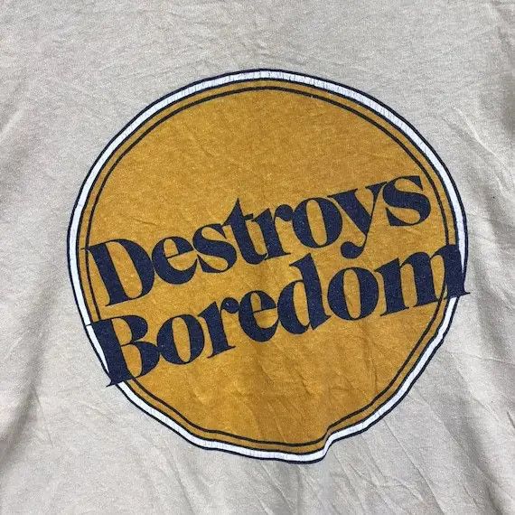Manastash Vtg MANASTASH DESTROYS BOREDOM Tee Shirt Japan Streetwear Size US M / EU 48-50 / 2 - 7 Thumbnail