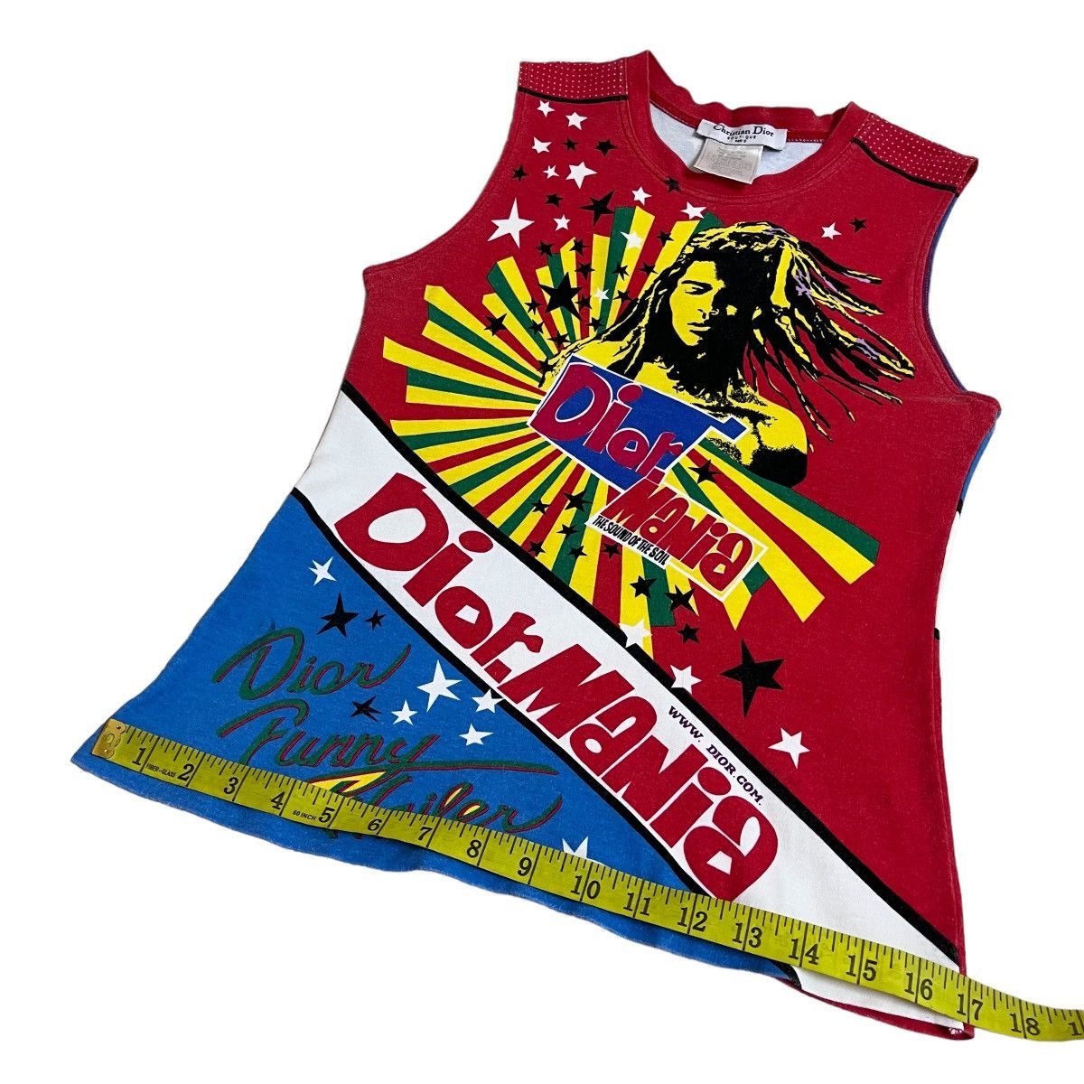 Dior × Vintage Authentic Vintage Christian Dior Rasta Tank Top Women ...