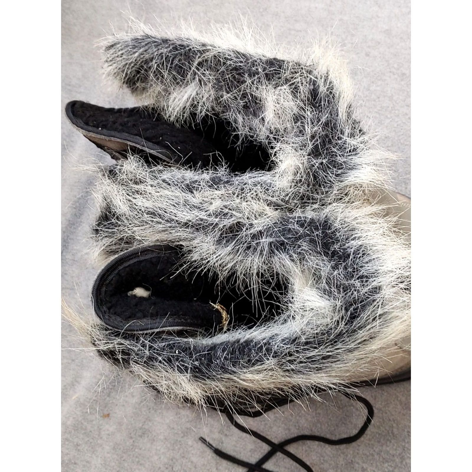 Vintage Tamarack Snow Boots Womens Size 8 Gray Suede Faux Fur Lace Up Mid-Calf Winter Boots - Gray/Suede, 8, Womens Size US 8 / IT 38 - 7 Thumbnail