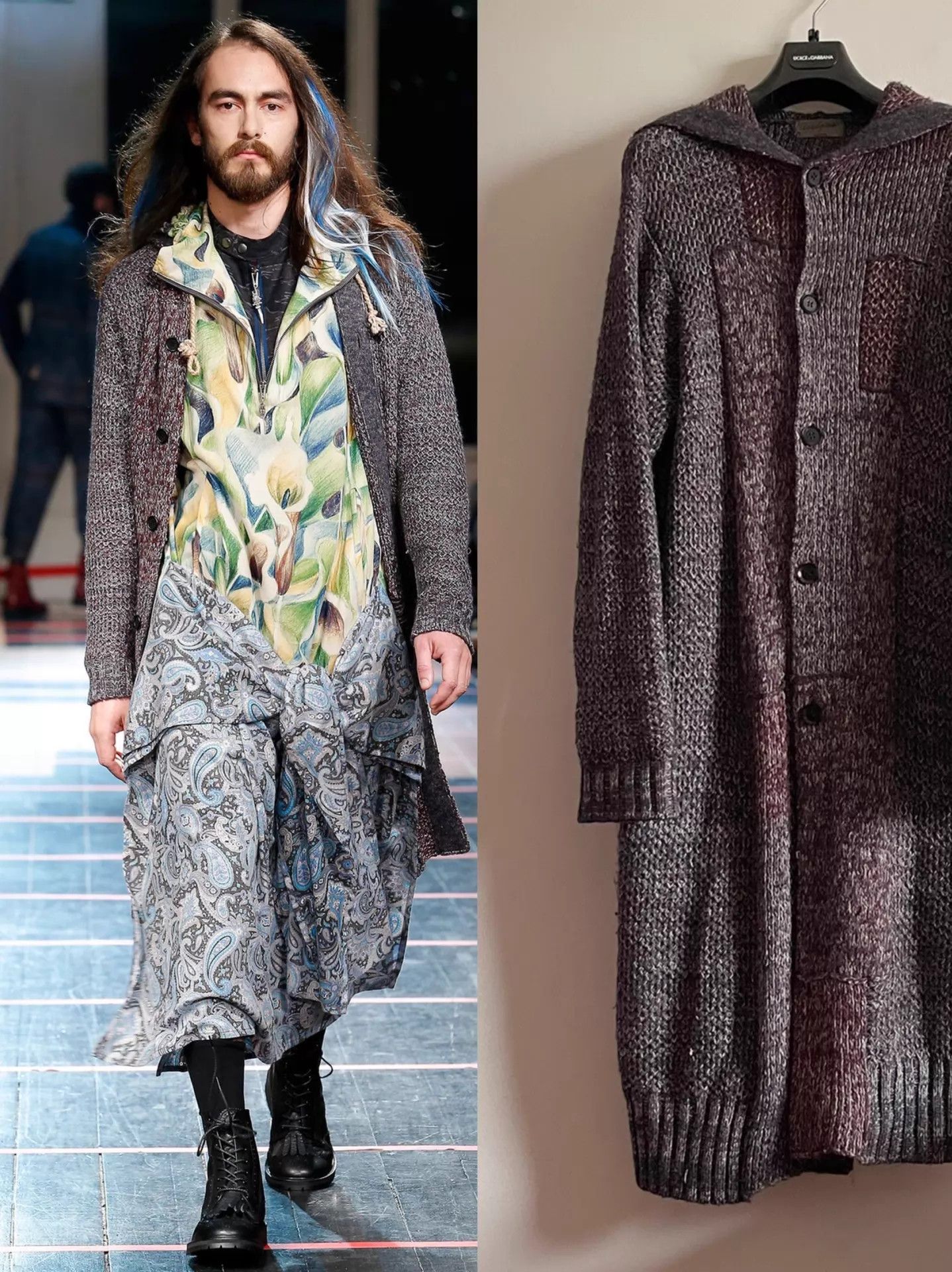 Yohji Yamamoto Yohji Yamamoto PourHomme F/W14 Wool Blend Knit Coat 3 Size US L / EU 52-54 / 3 - 2 Thumbnail