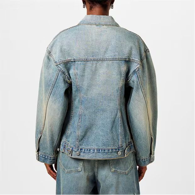 Balenciaga o1g2r1mq0924 Denim Jackets in Denim Blue Size S / US 4 / IT 40 - 5 Thumbnail