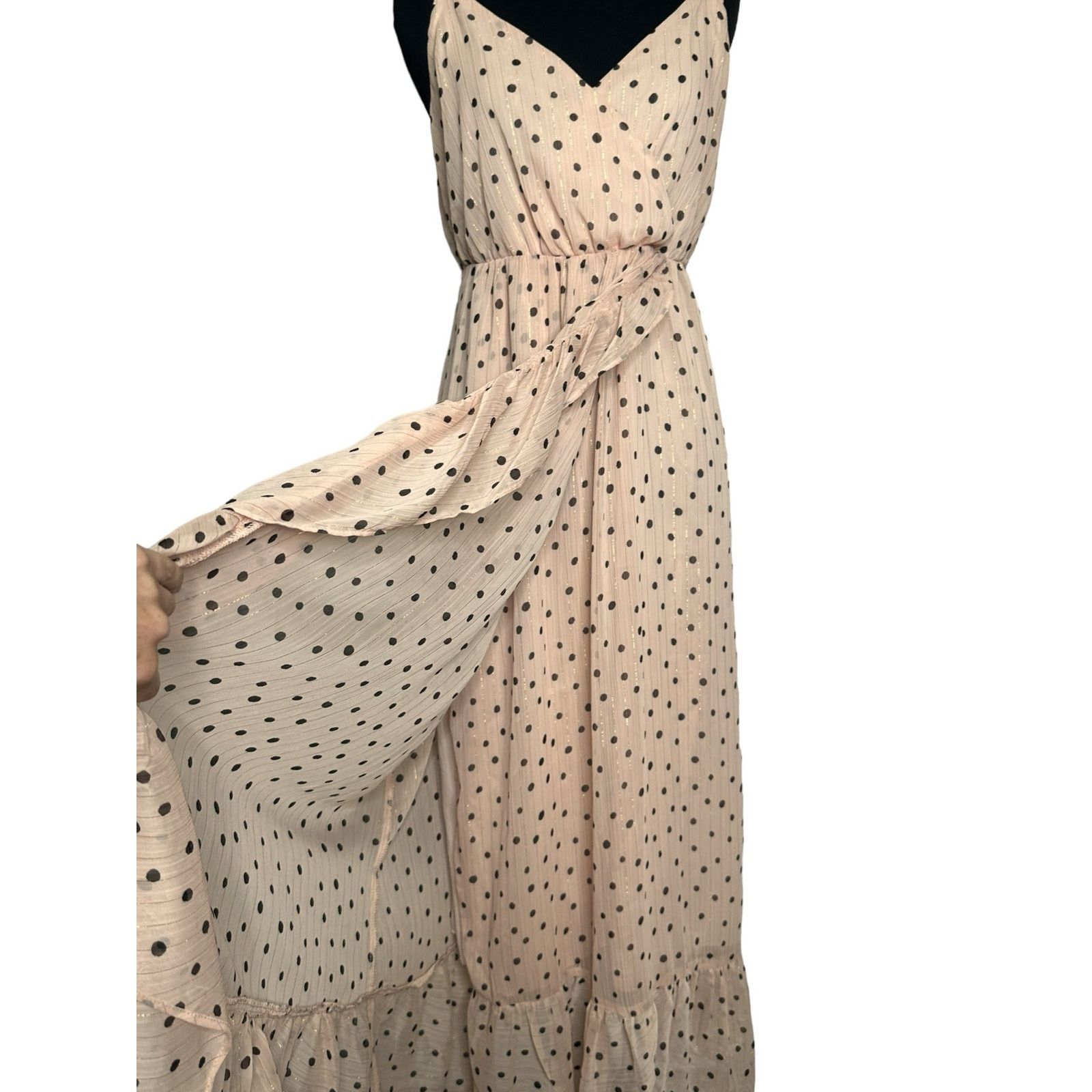 Madewell Madewell Polka Dots Ruffle Straps Maxi Dress Size 4 Size S / US 4 / IT 40 - 8 Thumbnail