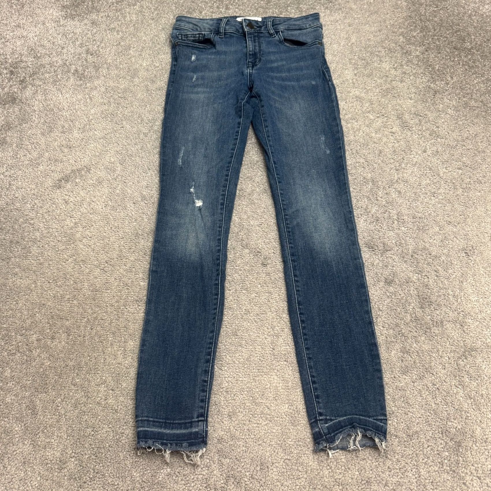 DL1961 DL1961 Margaux Instasculpt Ankle Skinny River Denim Jeans Women 24 Distressed Size 42" / US 20 - 2 Thumbnail