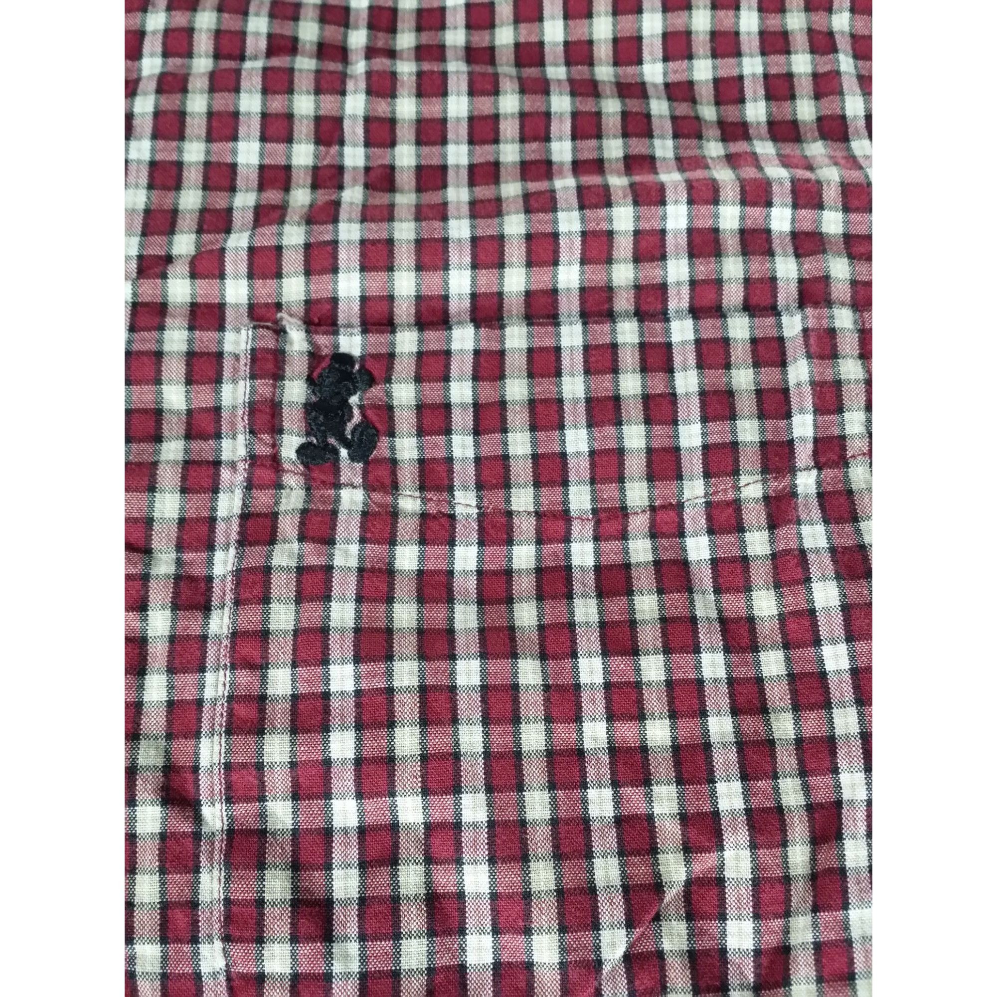 Disney Vintage Walt Disney World Button Up Shirt Men Sz XL Red Whit Size US XL / EU 56 / 4 - 5 Thumbnail