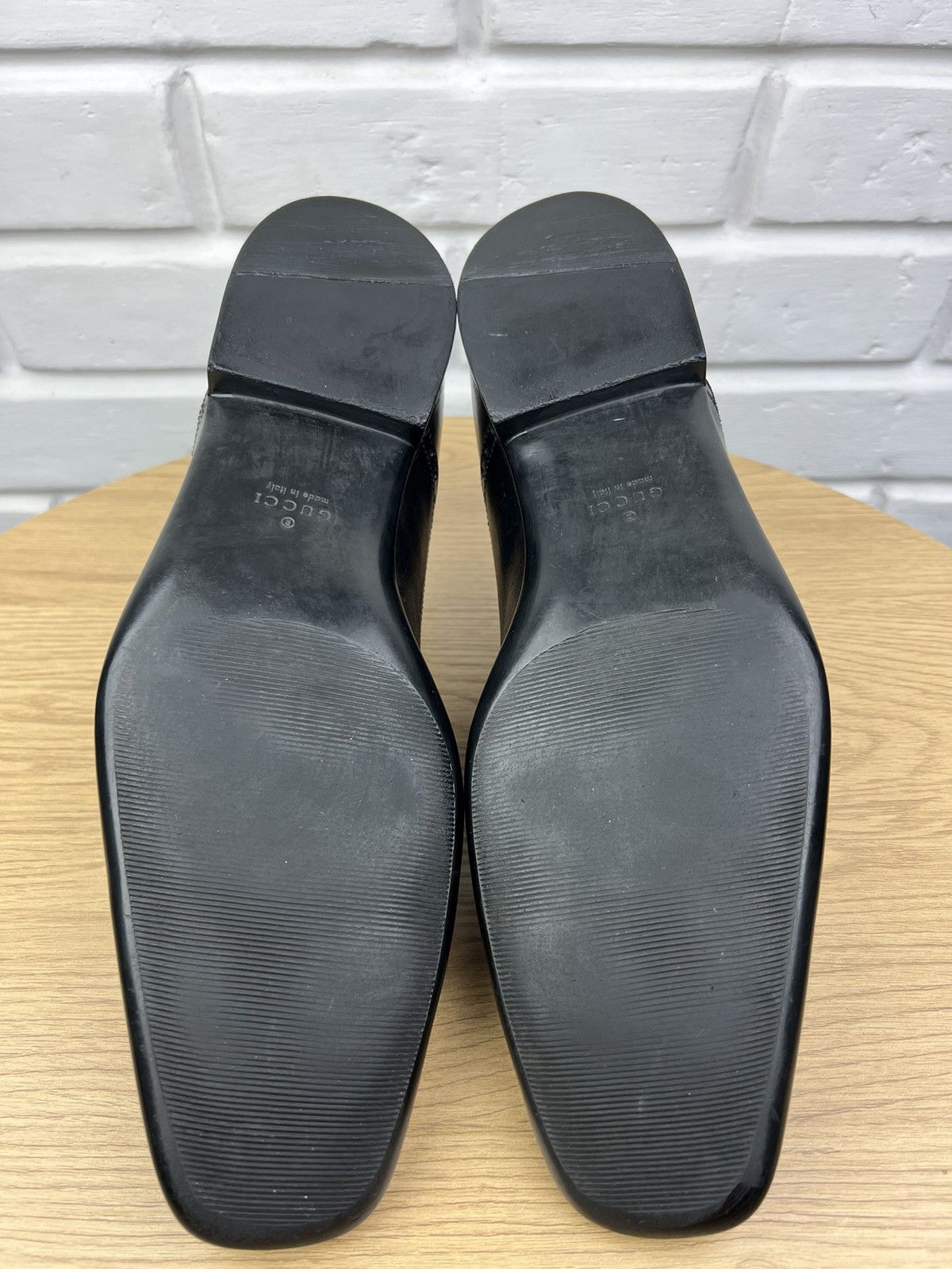 Gucci GUCCI Oxfords Leather Shoes Lace Up Back Logo Black Men’s Size US 10 / EU 43 - 17 Thumbnail