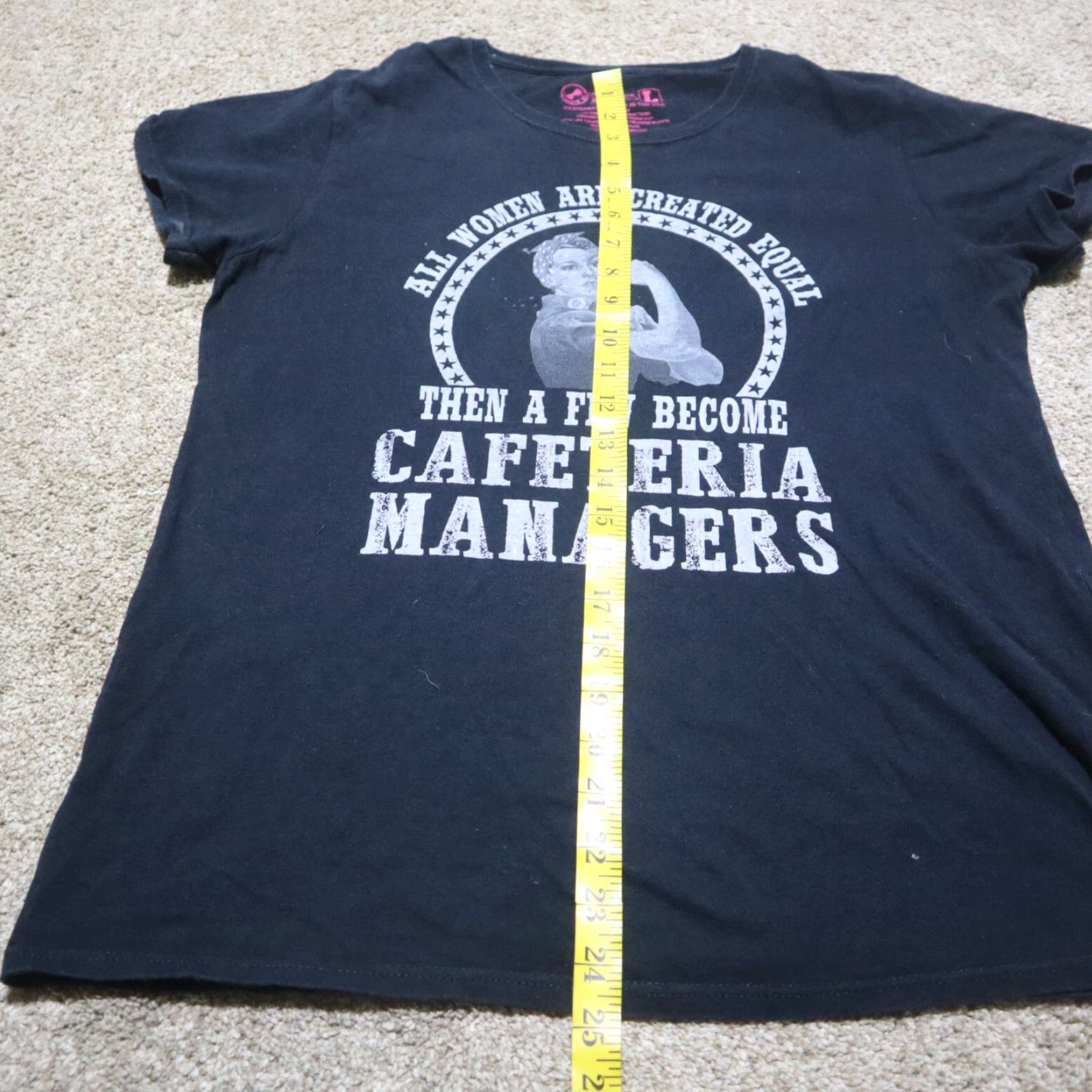Vintage VINTAGE Rosie the Riveter Food Service T-Shirt Womens Large Black 90s Cafeteria Gift Size L / US 10 / IT 46 - 6 Thumbnail