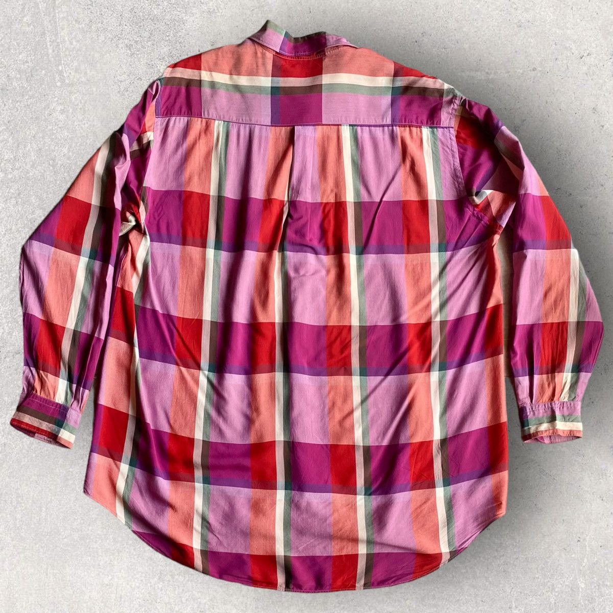 Yohji Yamamoto Y’s For Men Plaid Rayon Oversized Shirt Size US L / EU 52-54 / 3 - 5 Thumbnail