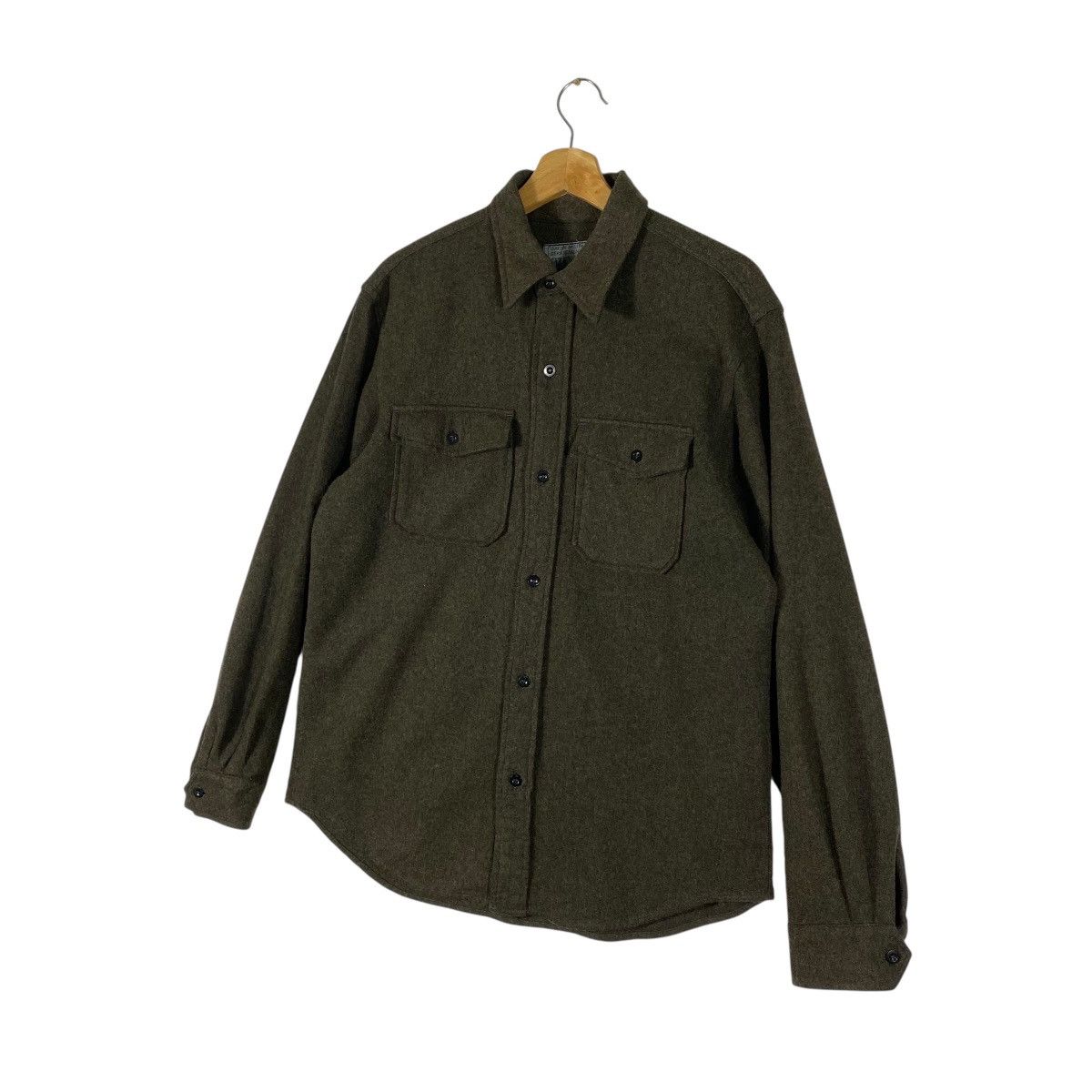 Japanese Brand Vintage Gaijin Military Dapartment Wool Shirt Size 38 Size US M / EU 48-50 / 2 - 2 Thumbnail