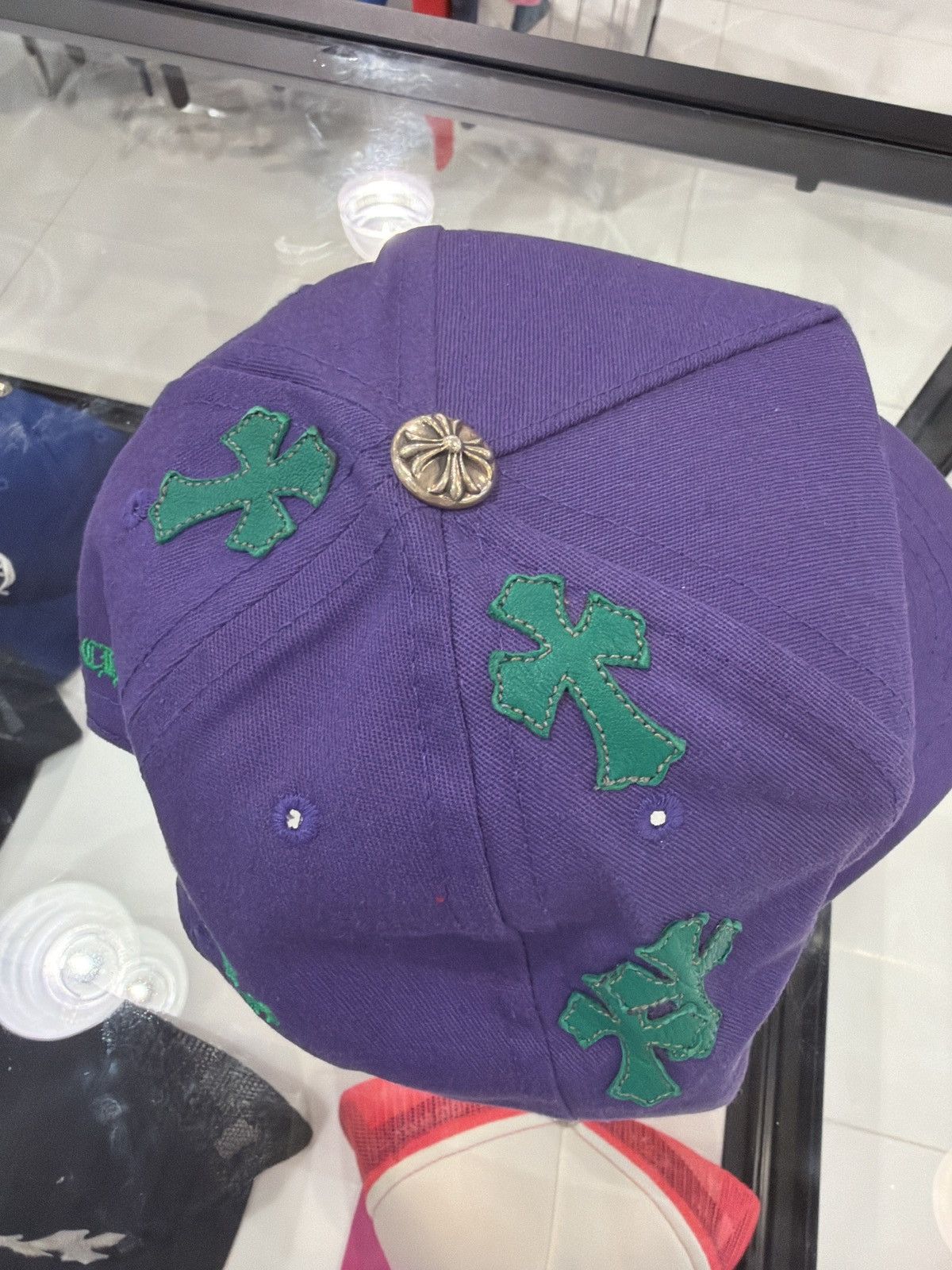 Chrome Hearts Chrome Hearts CH Cross Patch Purple/Green Hat Size ONE SIZE - 2 Thumbnail
