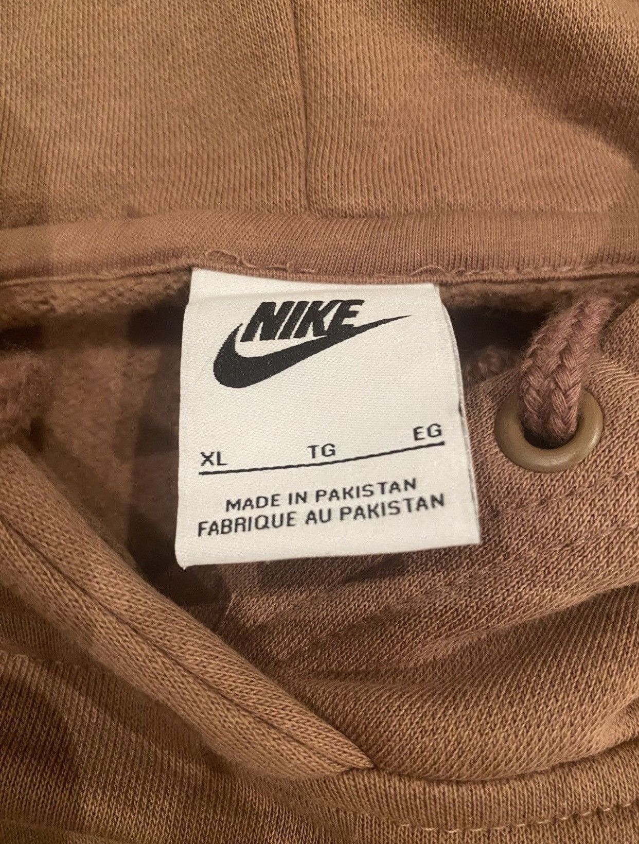 Nike Nike Vintage Brown Centre Swoosh Hoodie Size US XL / EU 56 / 4 - 3 Thumbnail