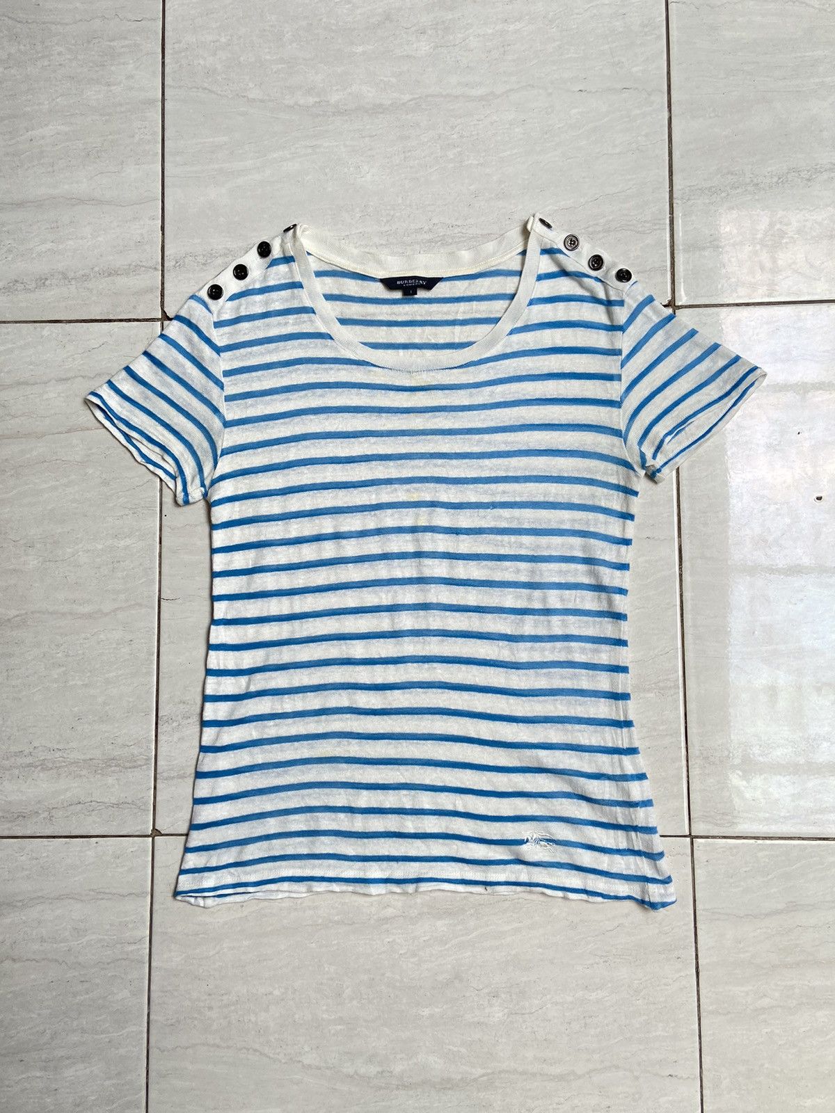 BURBERRY Striped T Shirt Tops
