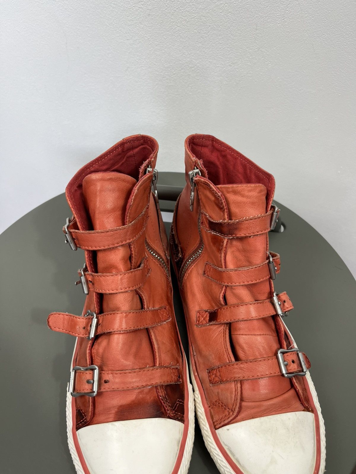 ASH ASH Distressed High Top Sneakers EU 39 Leather Buckle Zip Size US 8 / IT 38 - 5 Thumbnail