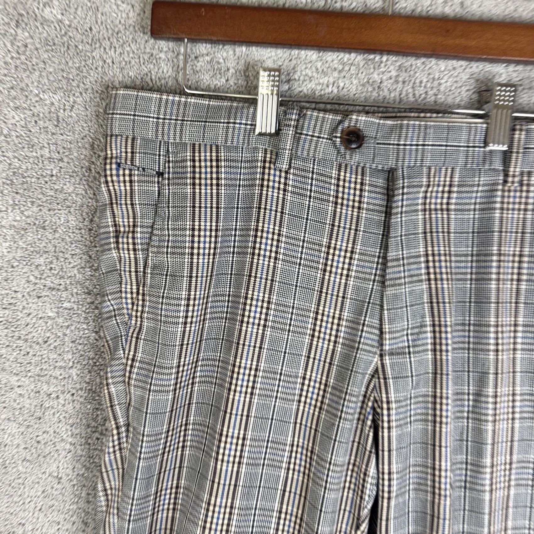 Scotch & Soda Scotch & Soda Mens Pants Chino Slim Plaid Gray 30x32 Mott Tweed Stretch S-L Footnote Size US 30 / EU 46 - 2 Thumbnail
