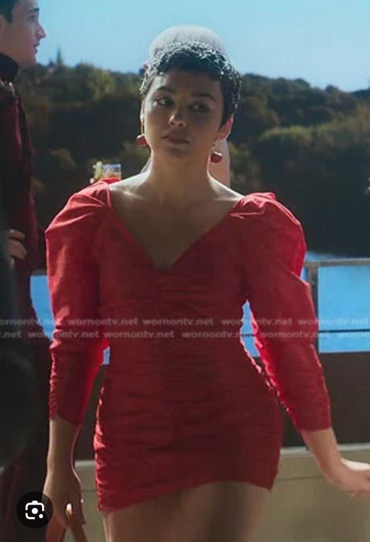 Zara Rare Zara Red Draped Mini Dress. Size S Size S / US 4 / IT 40 - 17 Thumbnail