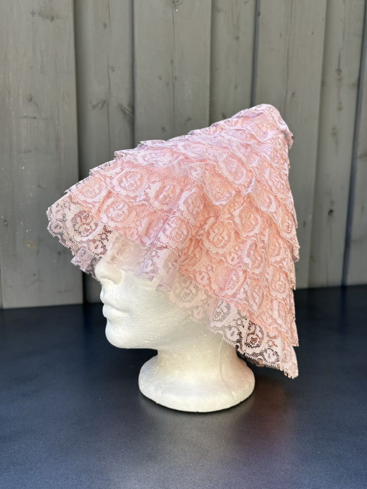 Vintage 1920s Lace Sun Hat 1930s Sheer Bucket Hat 1900s Cloche Mesh Size ONE SIZE - 15 Thumbnail