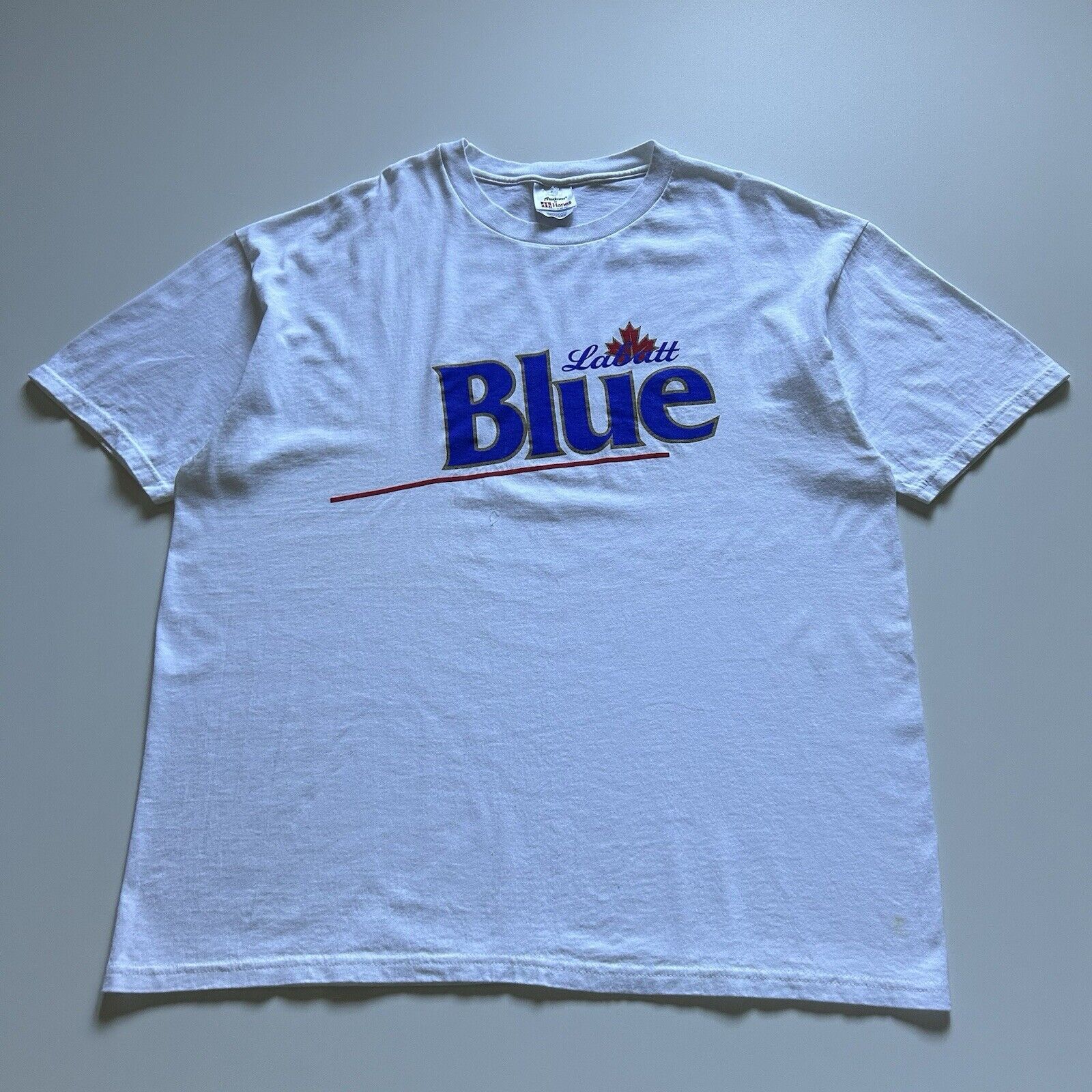 Vintage Vintage 90s Labatt Blue Beer Promo Graphic T Shirt Men's XL Size US XL / EU 56 / 4 - 1 Thumbnail