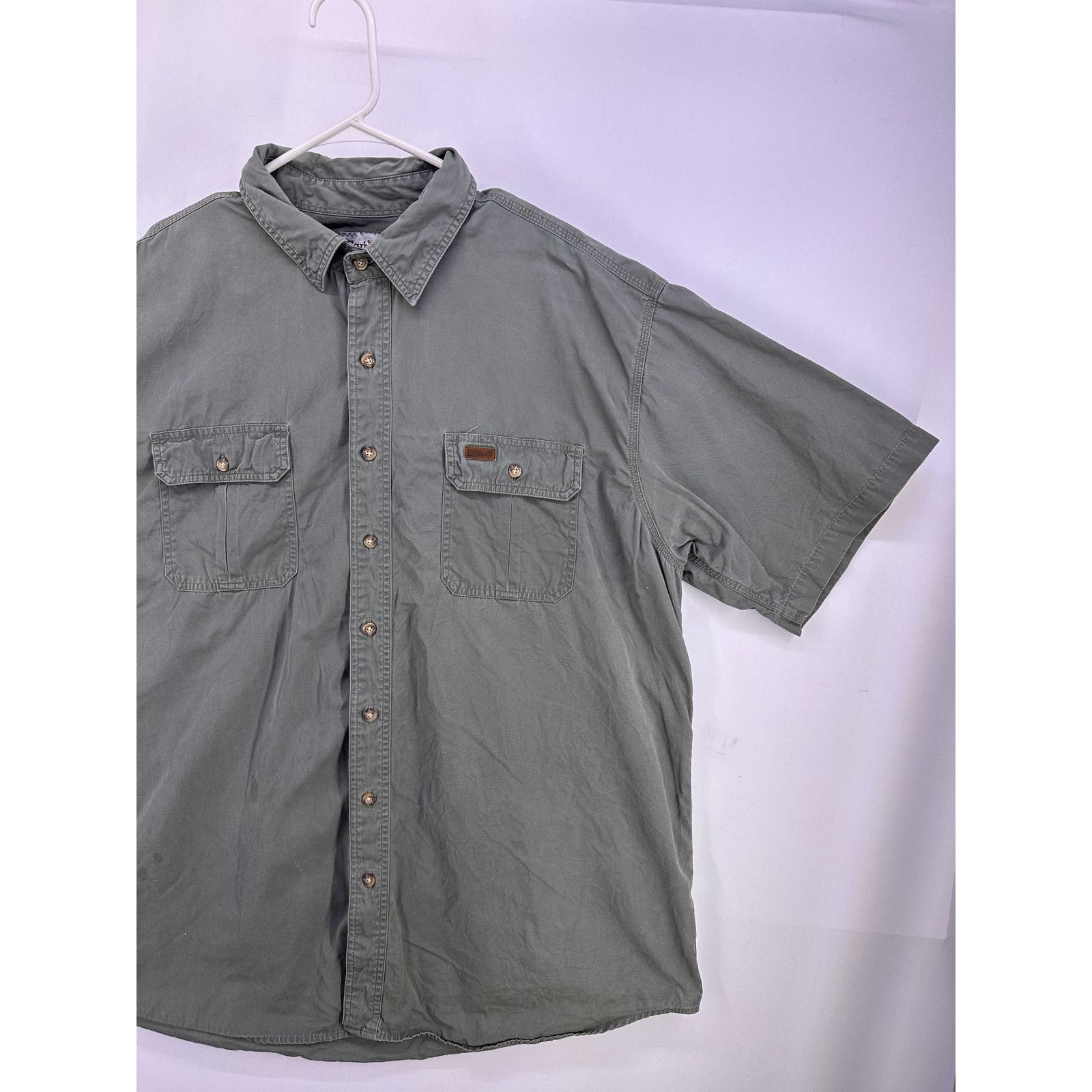Carhartt Olive Green Carhartt Button Down Shirt Size 2XL Tall Size US XXL / EU 58 / 5 - 4 Thumbnail