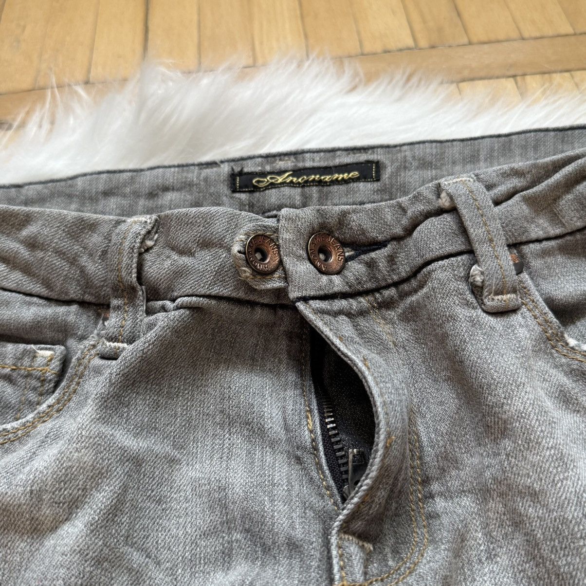 If Six Was Nine 📌 Vintage Y2K Anoname Flare Bootcut Low Rise LGB Jeans Size 30" / US 8 / IT 44 - 11 Thumbnail