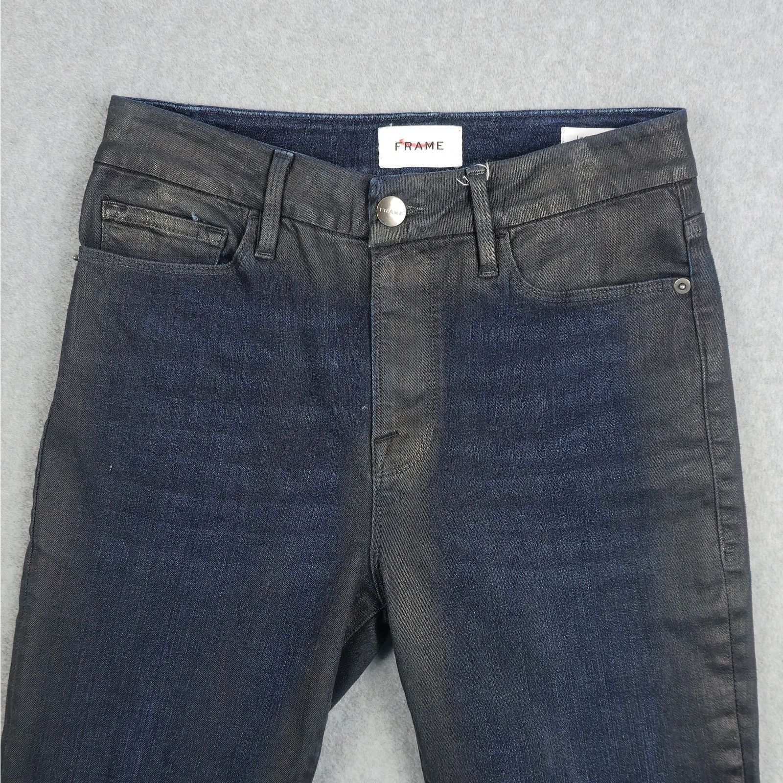 Frame Frame 29 Epicure Black Coated Le Crop Mini Boot Jean LCMB899 Size 28" / US 6 / IT 42 - 4 Thumbnail