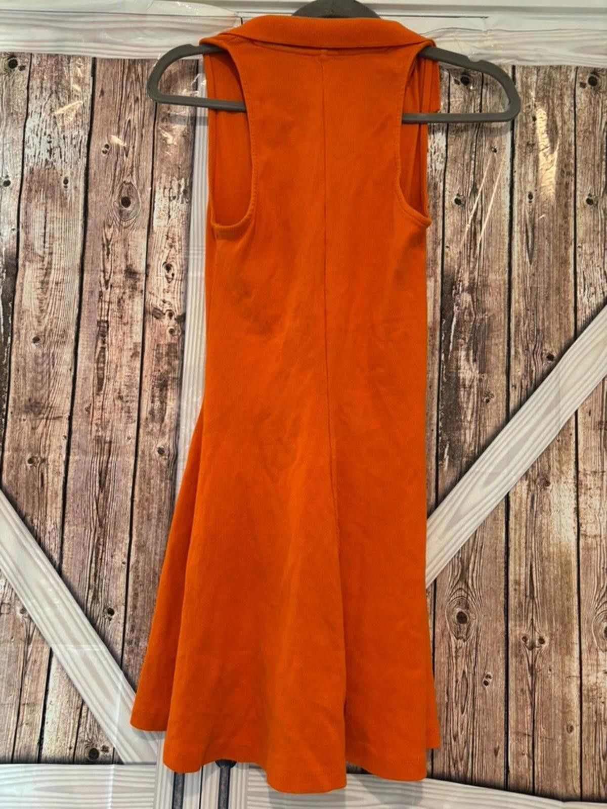 Zara Women's sz M orange sleeveless Zara knit dress preloved #286 Size M / US 6-8 / IT 42-44 - 2 Thumbnail